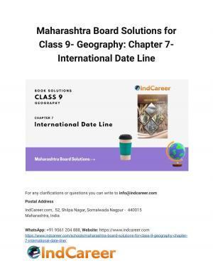Maharashtra Board Solutions for Class 9- Geography: Chapter 7- International Date Line