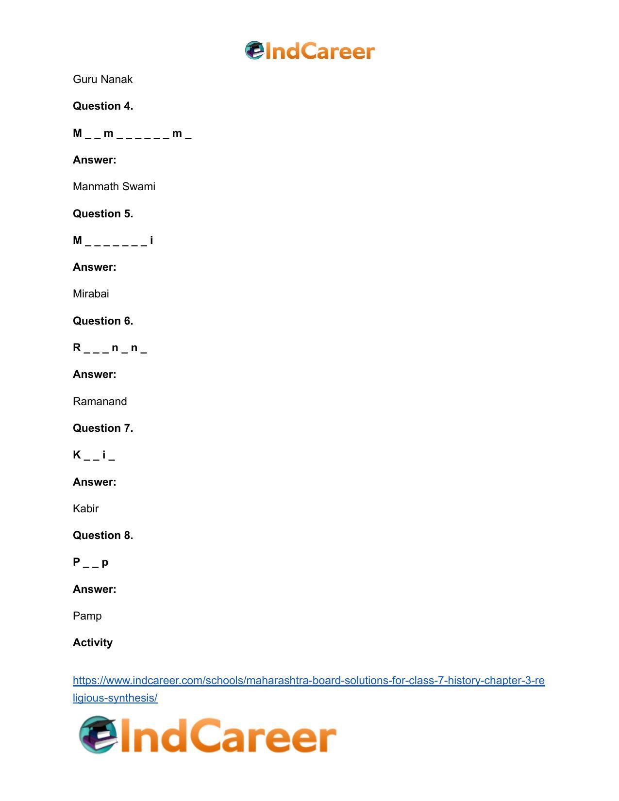 Maharashtra Board Solutions for Class 7- History: Chapter 3- Religious Synthesis - Page 6