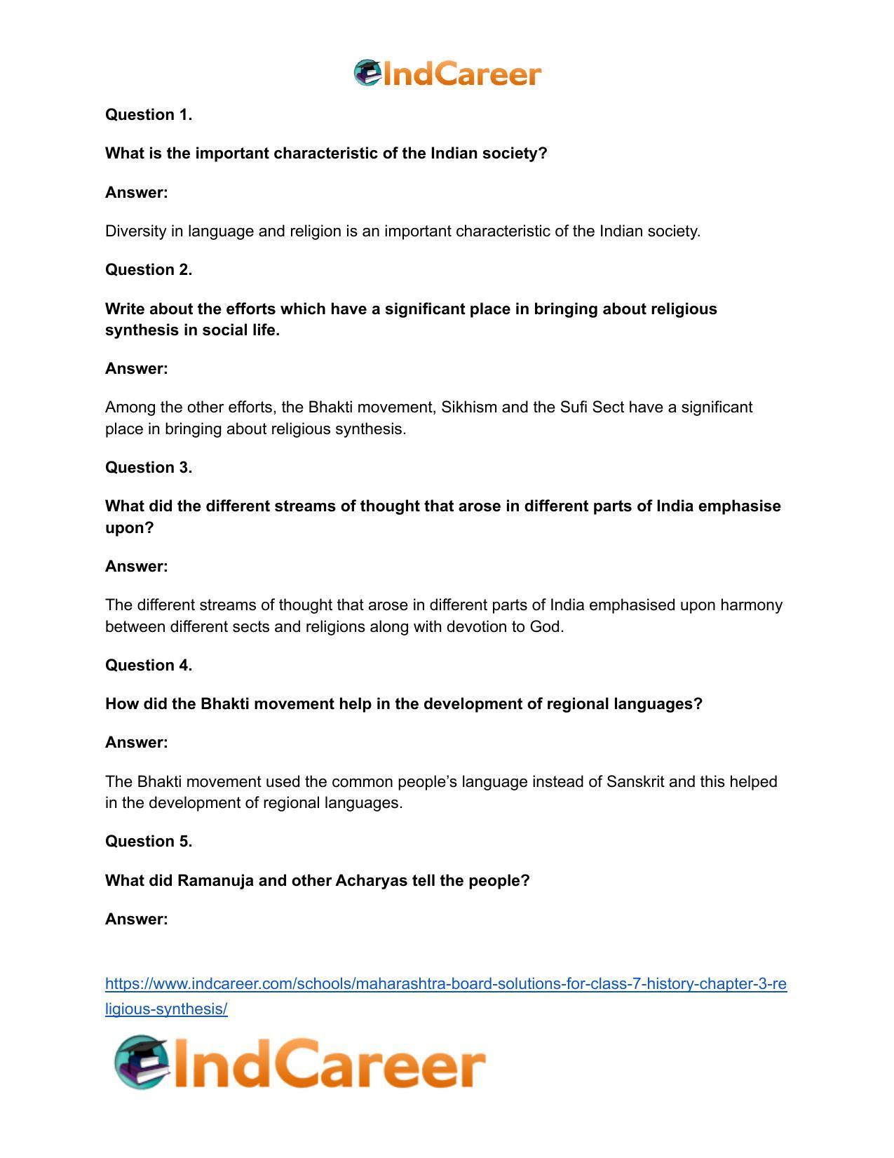 Maharashtra Board Solutions for Class 7- History: Chapter 3- Religious Synthesis - Page 15