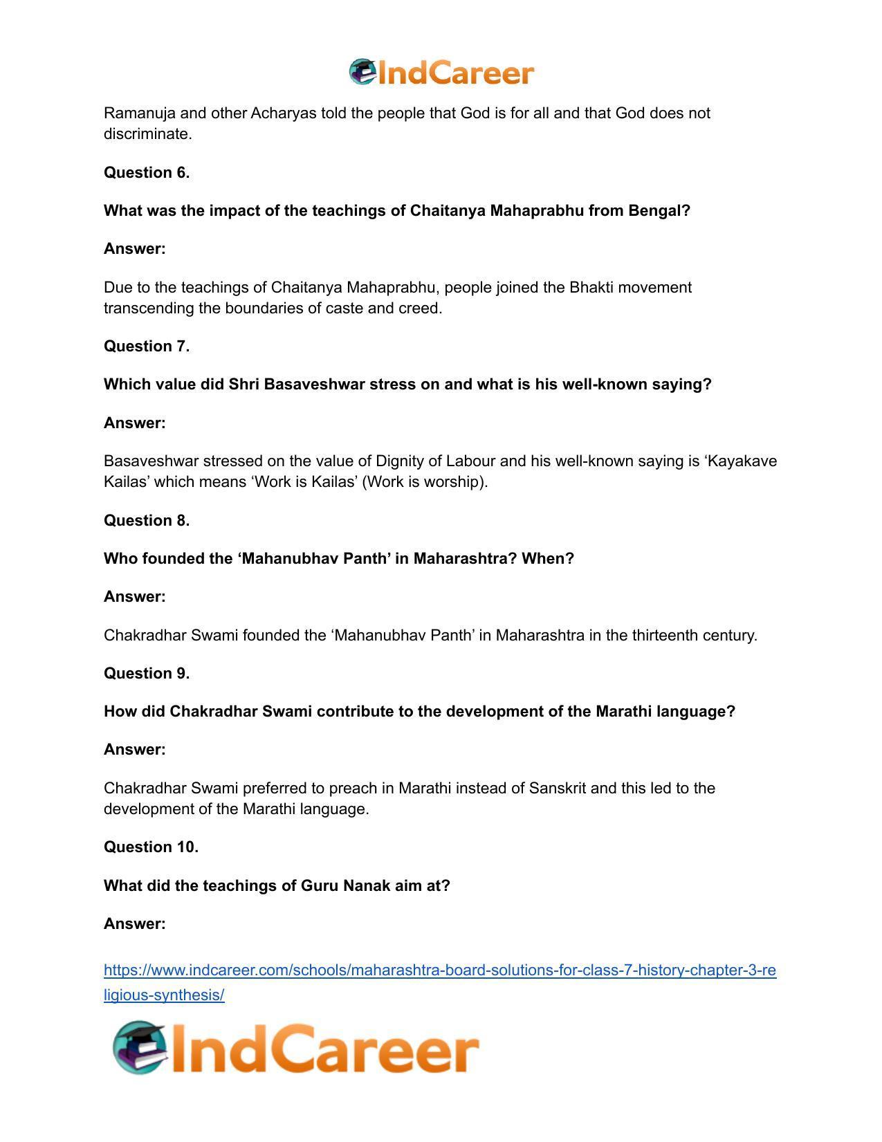 Maharashtra Board Solutions for Class 7- History: Chapter 3- Religious Synthesis - Page 16