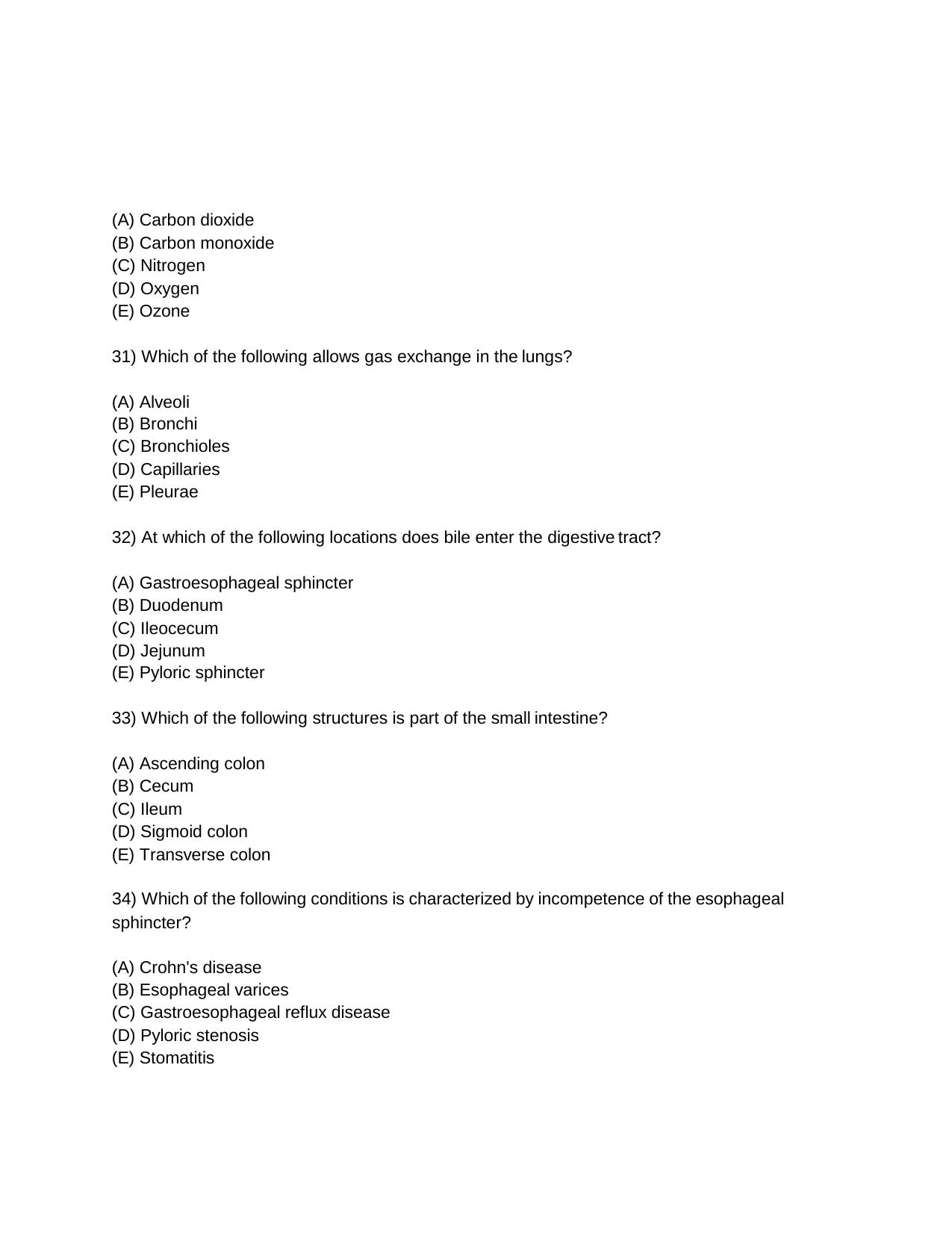 INI CET Anatomy and Physiology Practice Paper - Page 7