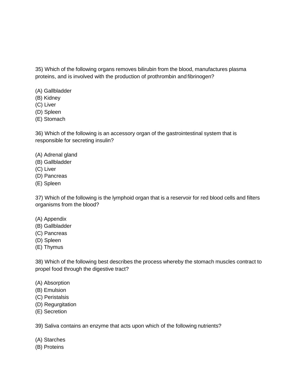 INI CET Anatomy and Physiology Practice Paper - Page 8