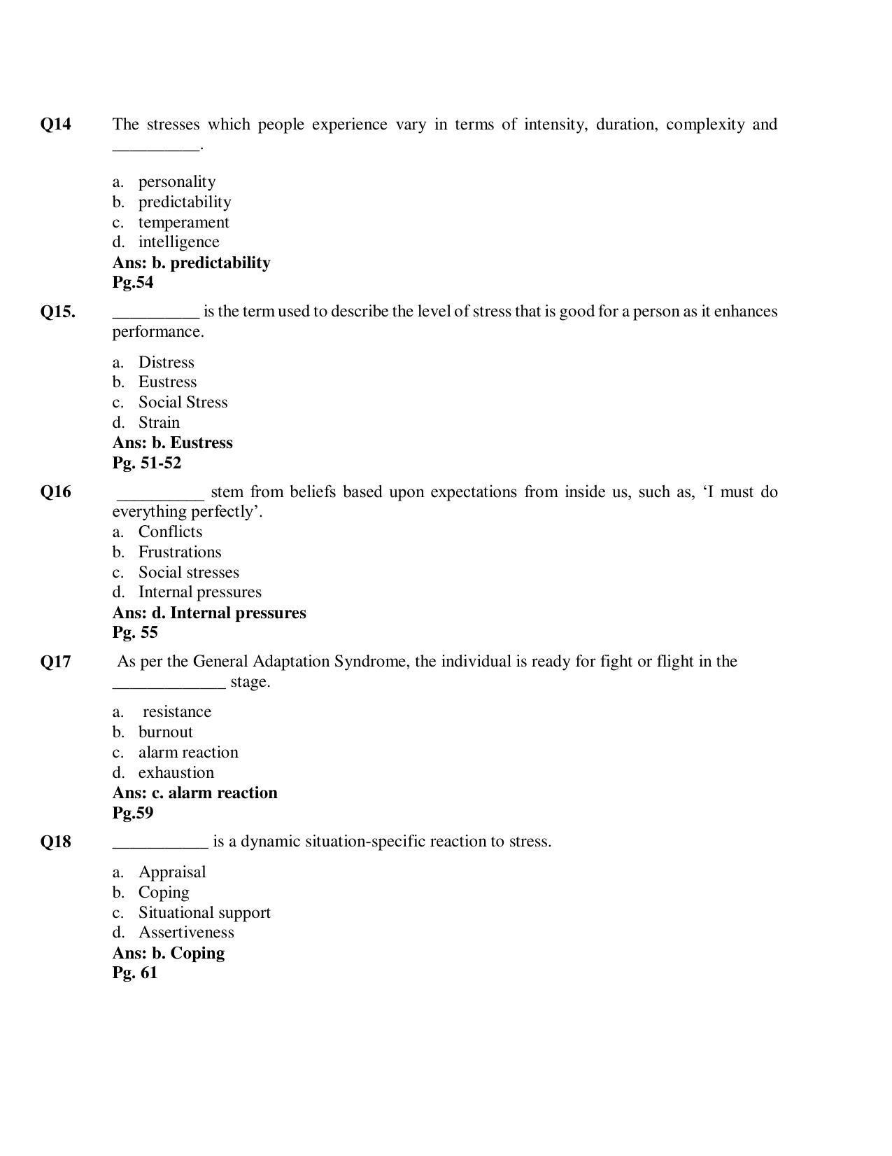 CBSE Class 12th Psychology Sample Question Paper Answer Key 2021-22 - Page 4