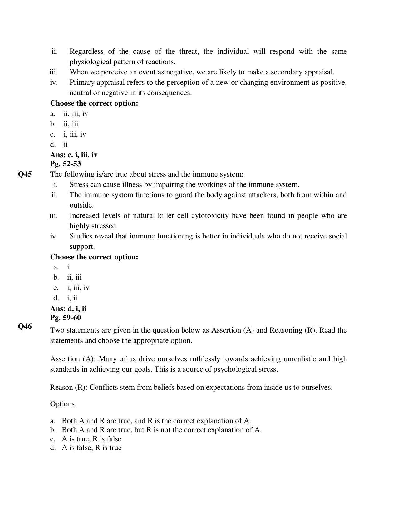 CBSE Class 12th Psychology Sample Question Paper Answer Key 2021-22 - Page 12