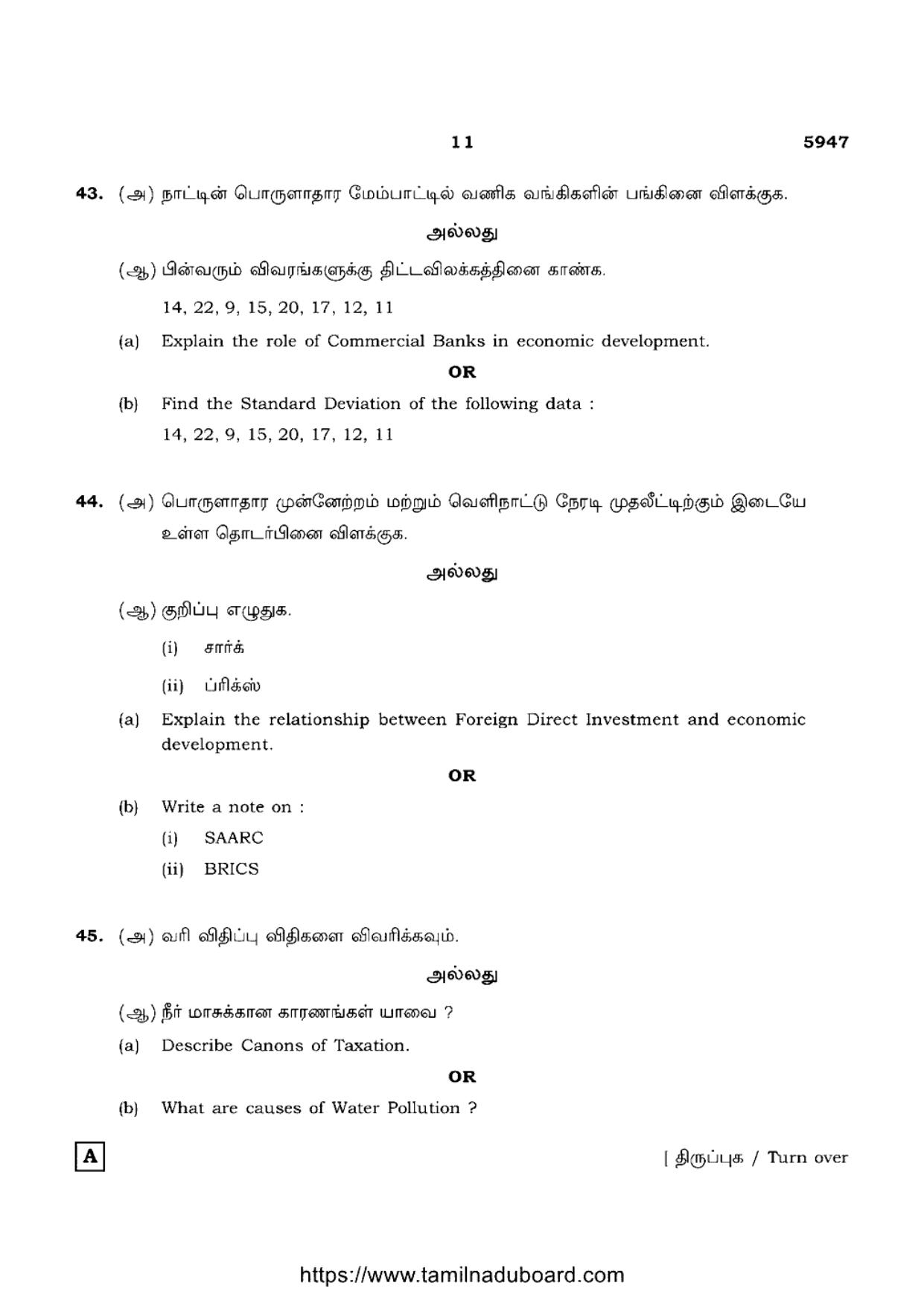 TN Class 12 Economics 5947 Question Papers 2022 - Page 11