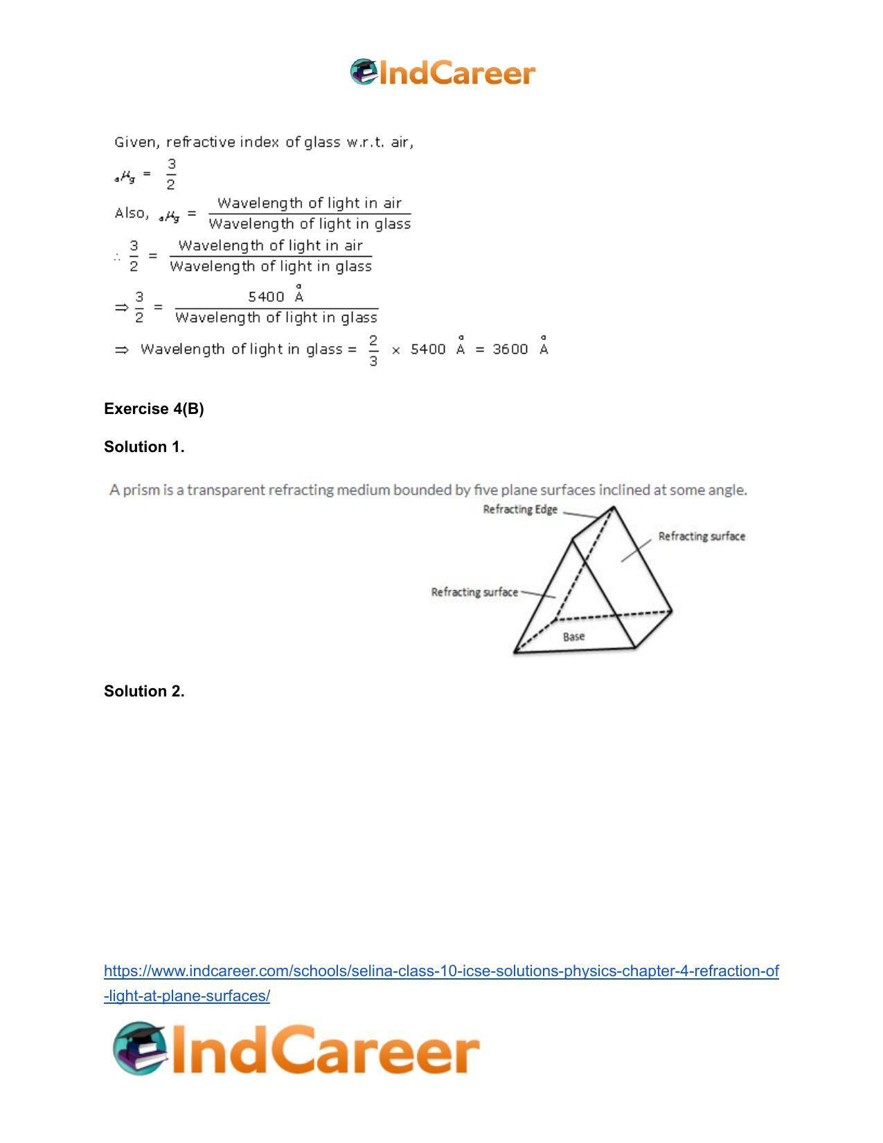Selina Class 10 ICSE Solutions Physics : Chapter 4- Refraction of Light at Plane Surfaces - Page 13