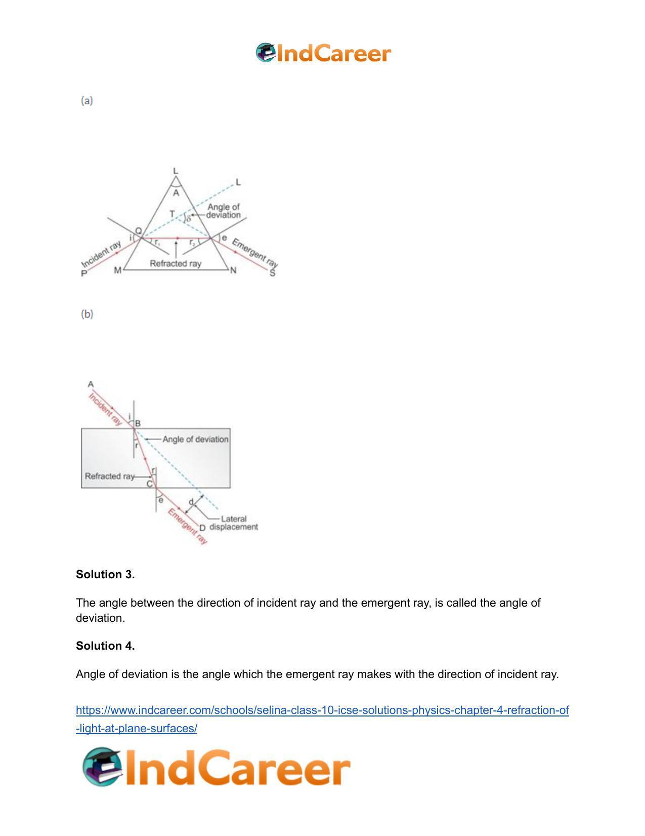 Selina Class 10 ICSE Solutions Physics : Chapter 4- Refraction of Light at Plane Surfaces - Page 14