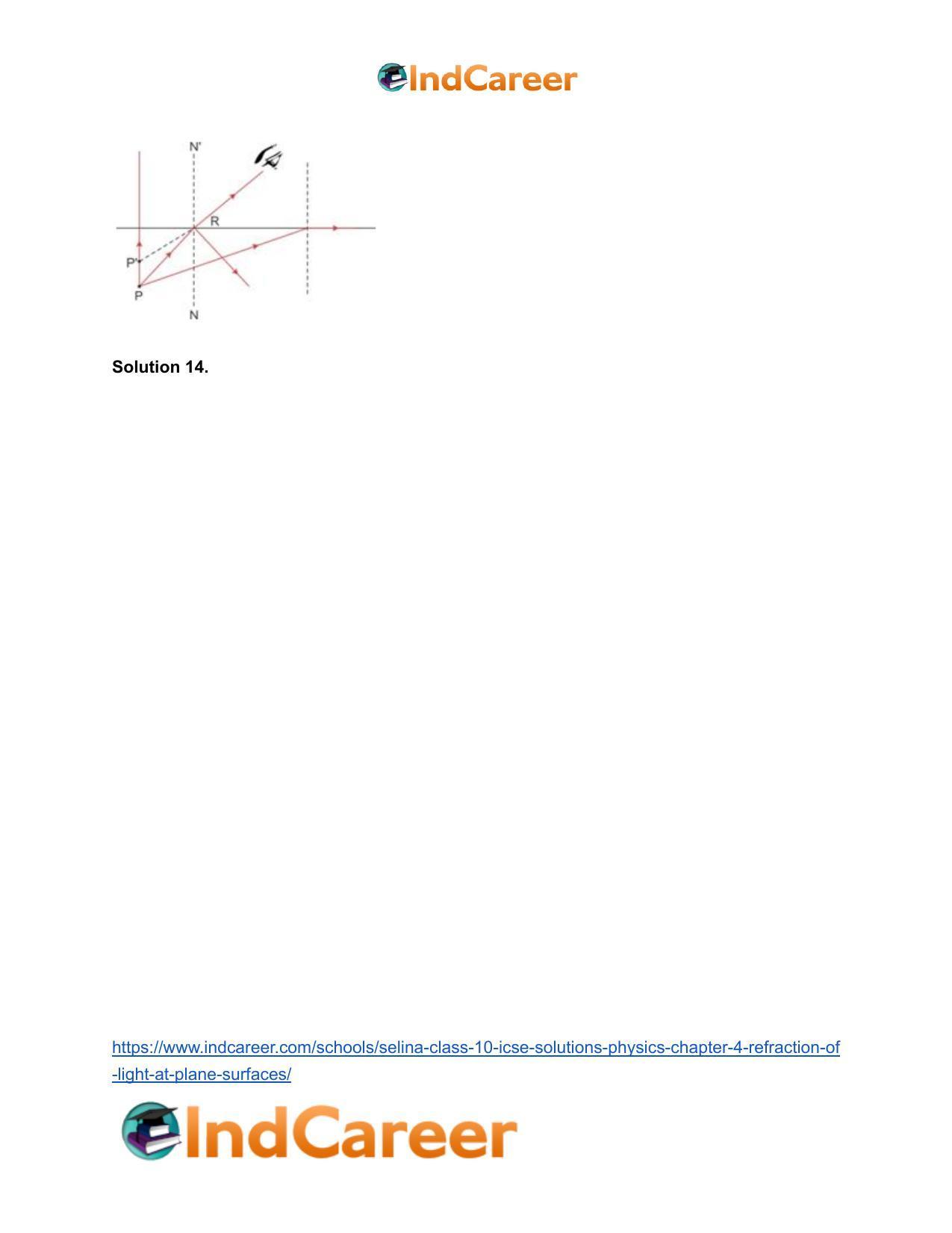Selina Class 10 ICSE Solutions Physics : Chapter 4- Refraction of Light at Plane Surfaces - Page 29