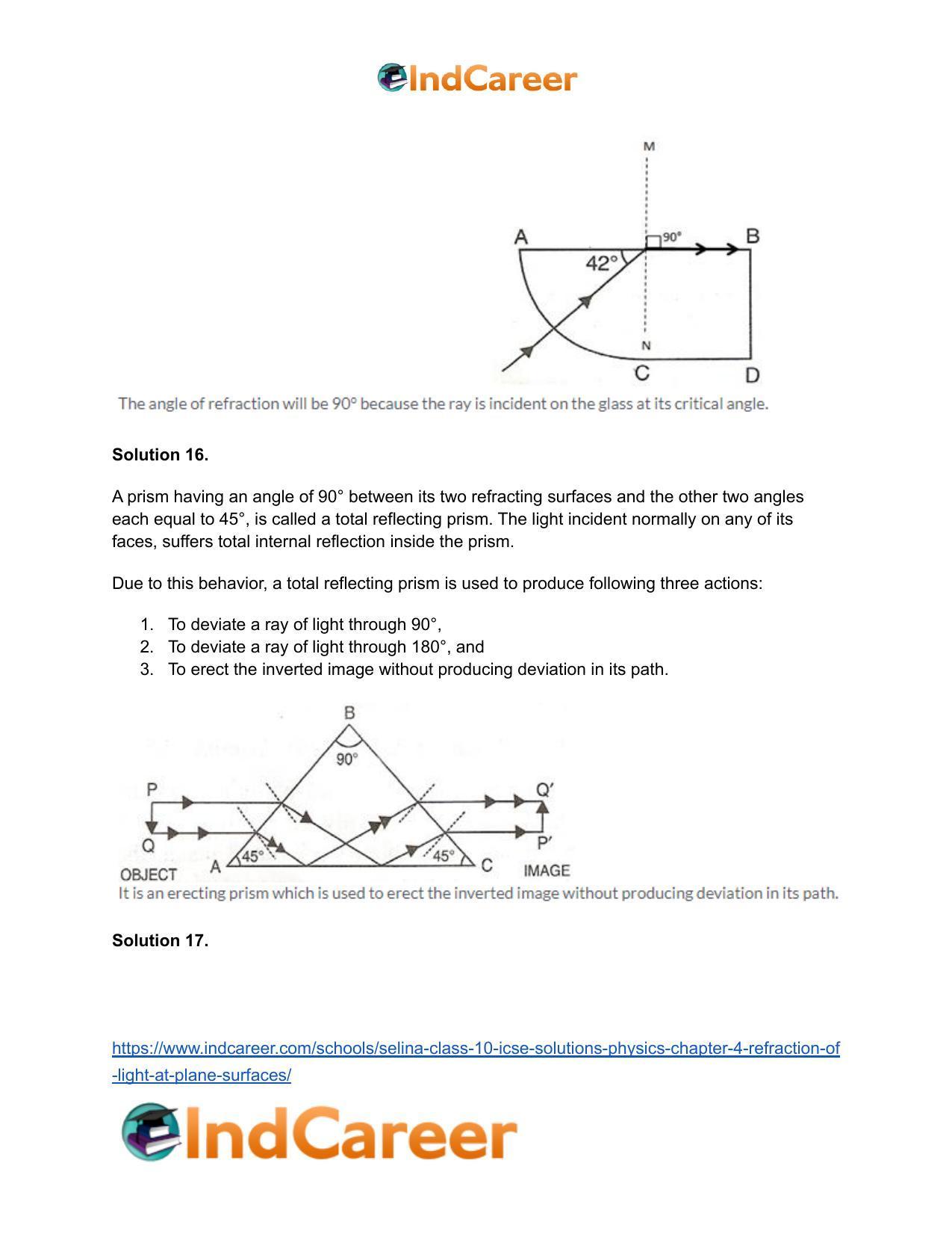 Selina Class 10 ICSE Solutions Physics : Chapter 4- Refraction of Light at Plane Surfaces - Page 31