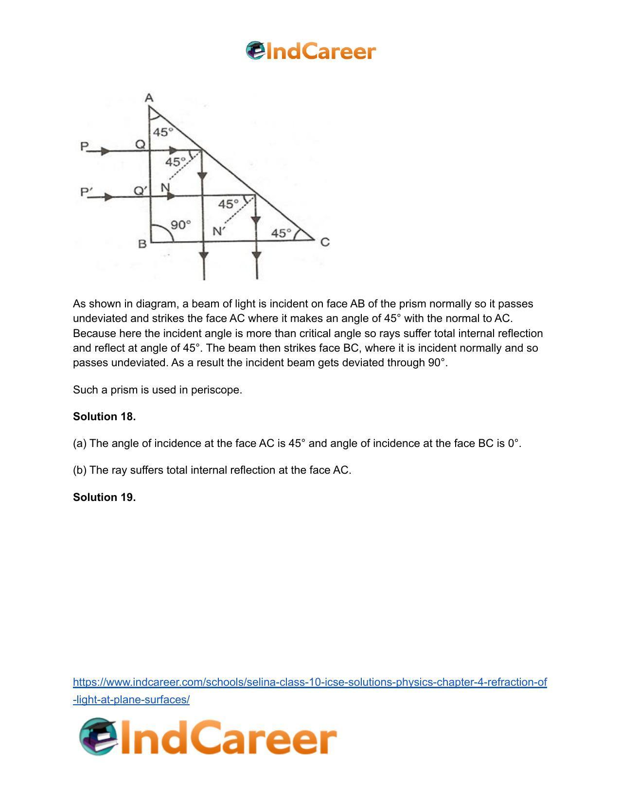 Selina Class 10 ICSE Solutions Physics : Chapter 4- Refraction of Light at Plane Surfaces - Page 32