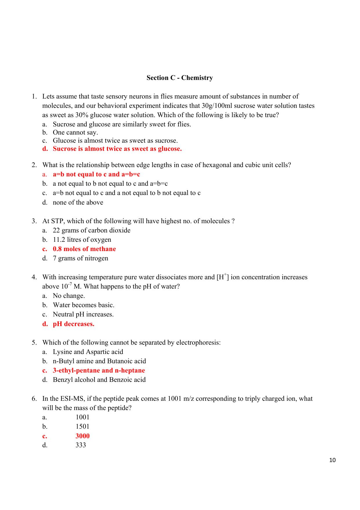 JGEEBILS Biology Answer Keys 2013 - Page 10