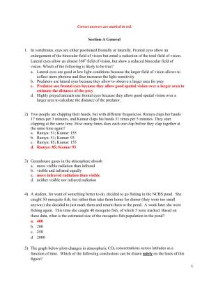 JGEEBILS Biology Answer Keys 2013