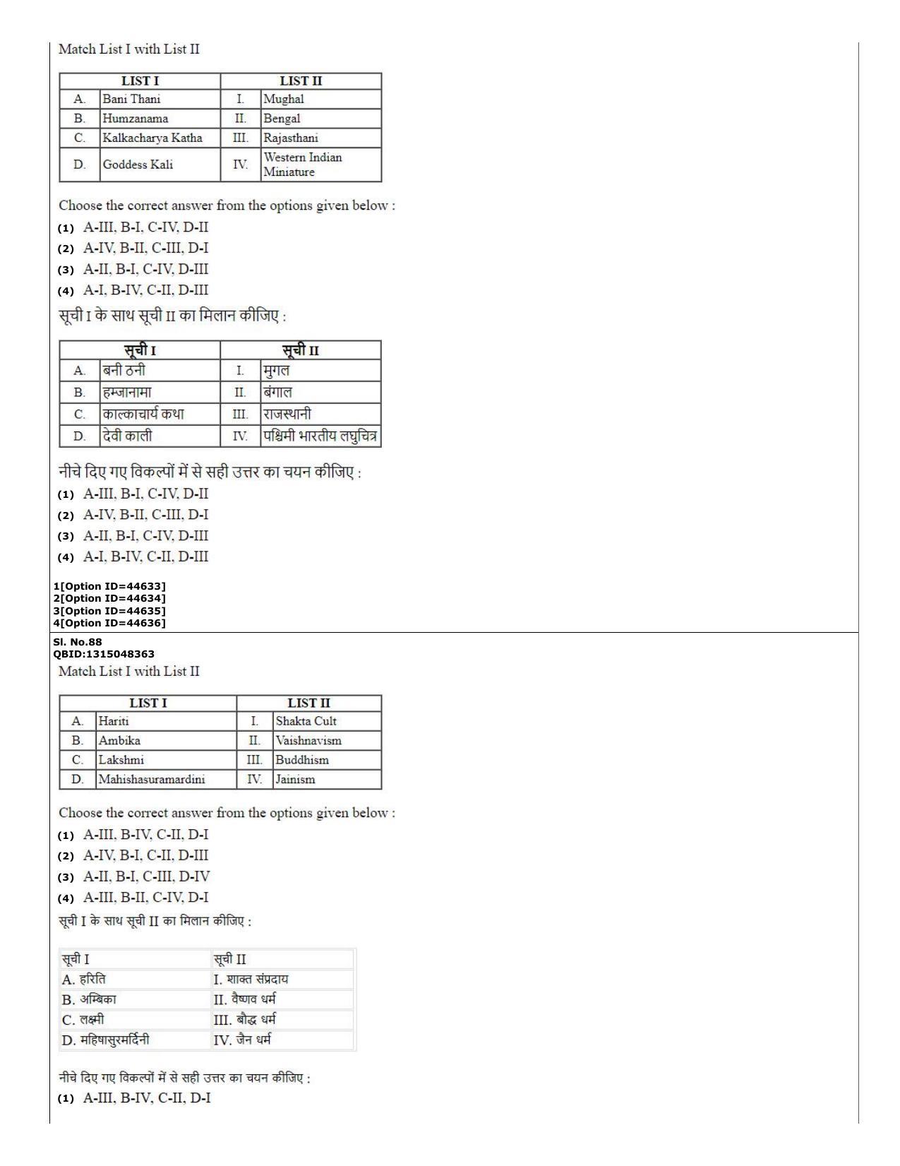 CUET (PG) 2022: PGQP-78 History of Art (11-09-2022) Question Paper - Page 35