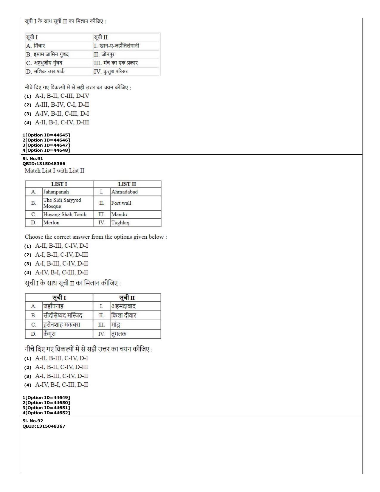 CUET (PG) 2022: PGQP-78 History of Art (11-09-2022) Question Paper - Page 37