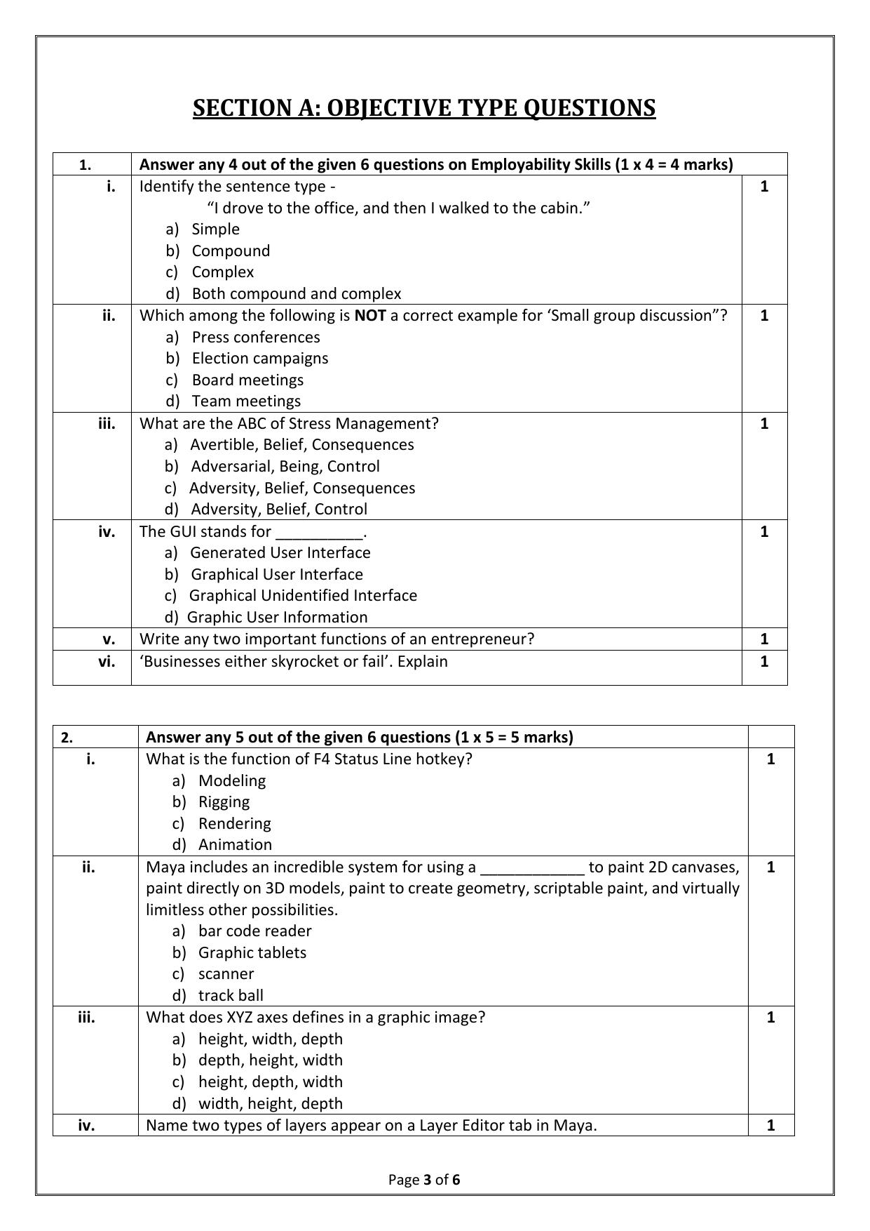 CBSE Class 10 (Skill Education) Multi Media 2024 Sample Paper - Page 3
