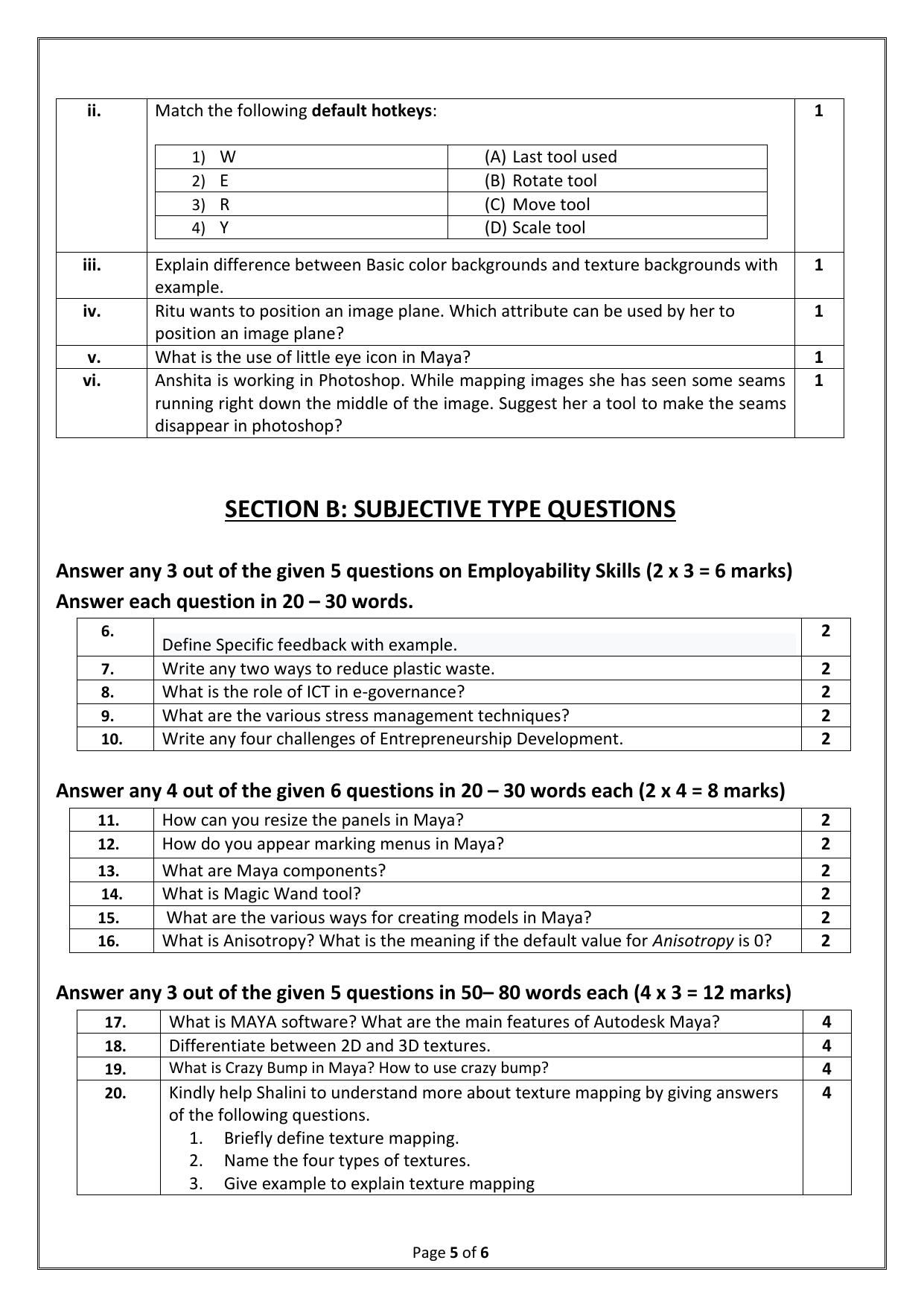 CBSE Class 10 (Skill Education) Multi Media 2024 Sample Paper - Page 5