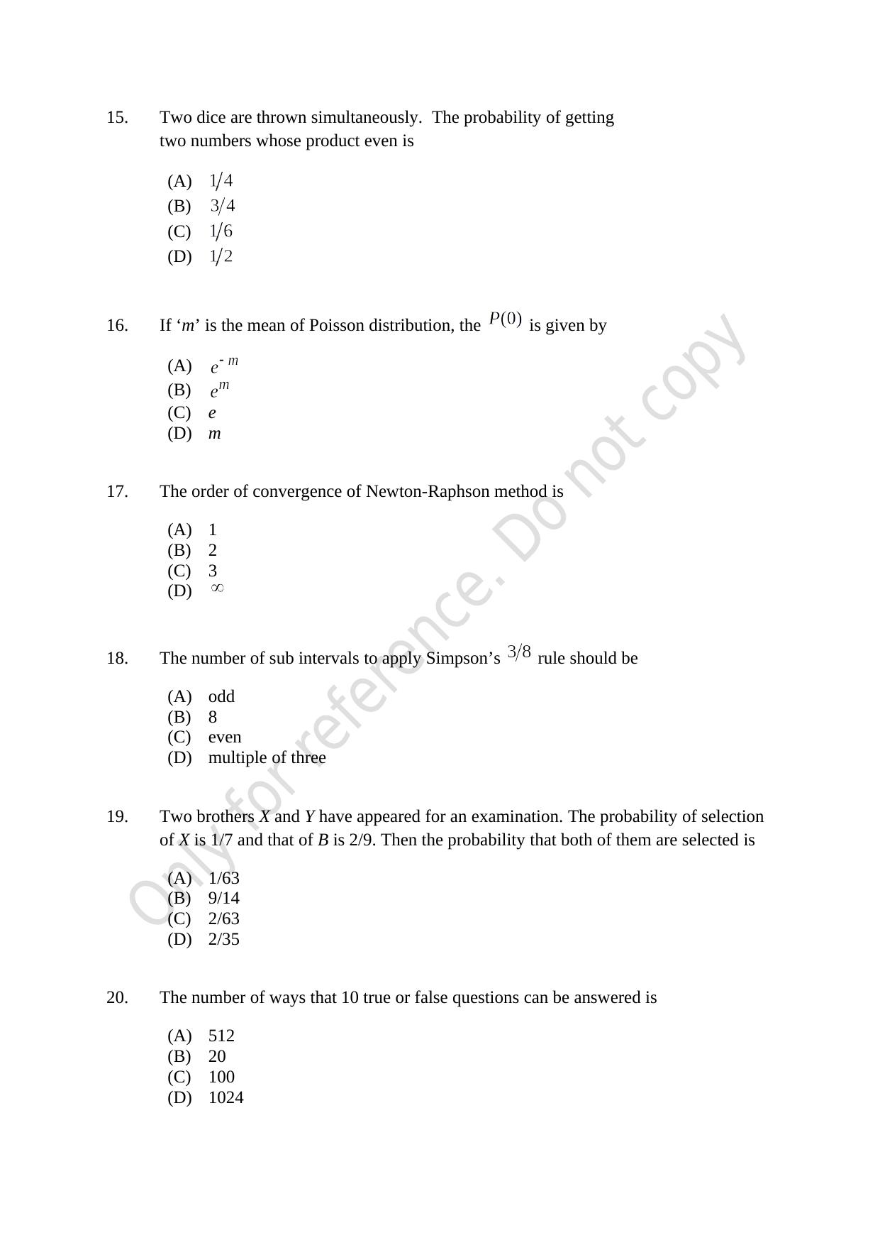 CUSAT CAT 2021 M.Voc Mobile Phone Applications Development Question Paper - Page 4
