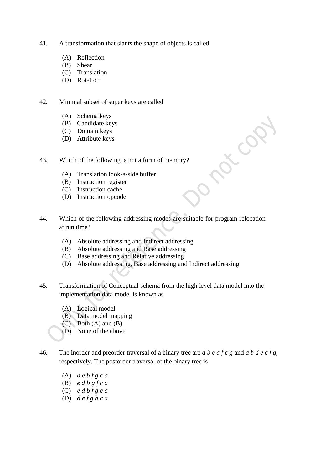 CUSAT CAT 2021 M.Voc Mobile Phone Applications Development Question Paper - Page 9