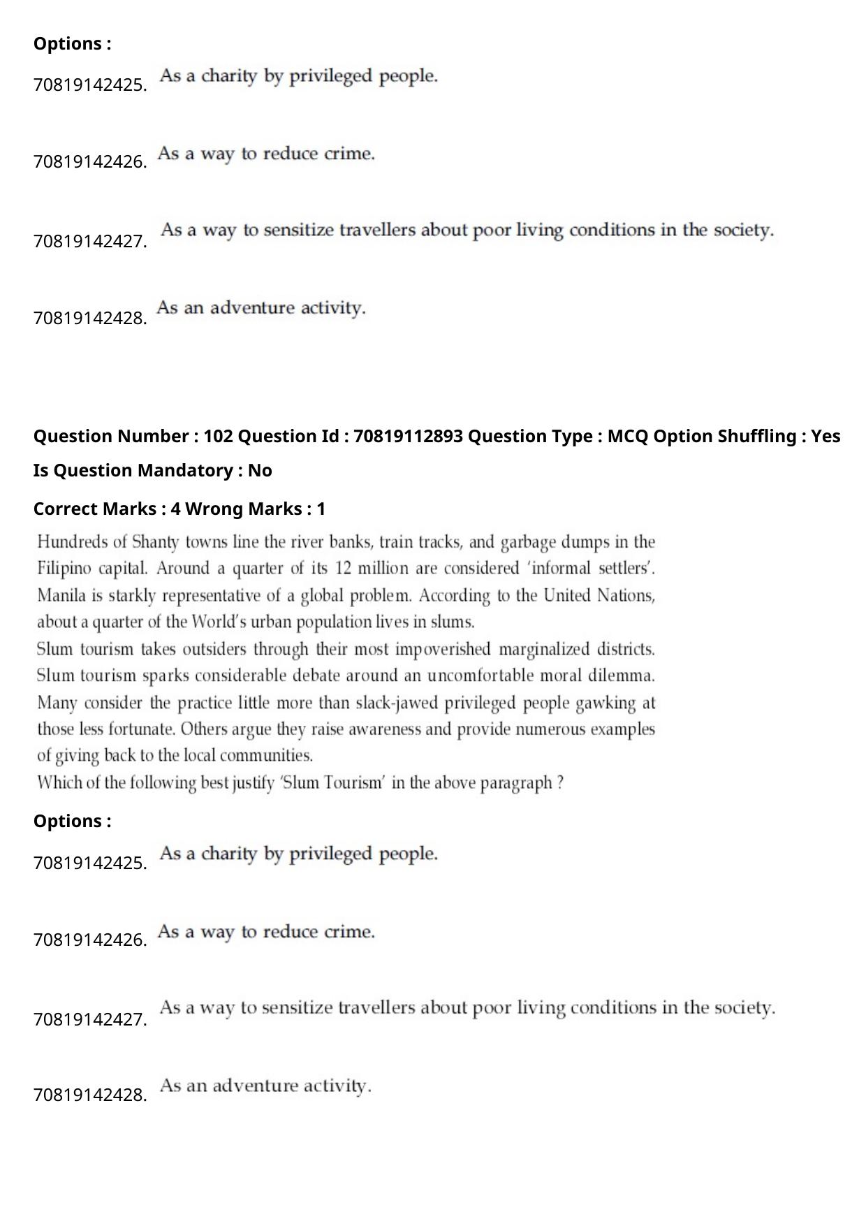 JEE Mains 2021: B Planning Urdu (Shift 2) 23-02-2021 Question Paper - Page 141