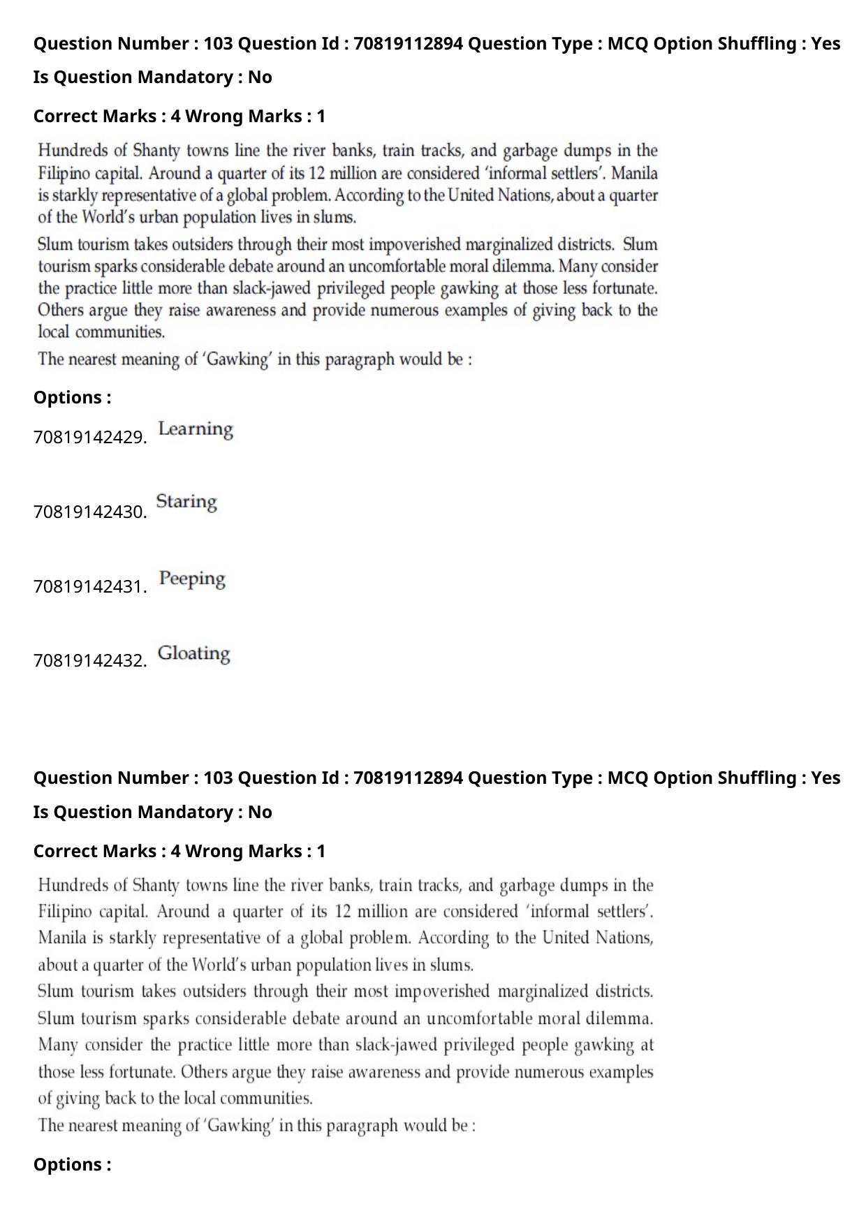 JEE Mains 2021: B Planning Urdu (Shift 2) 23-02-2021 Question Paper - Page 142