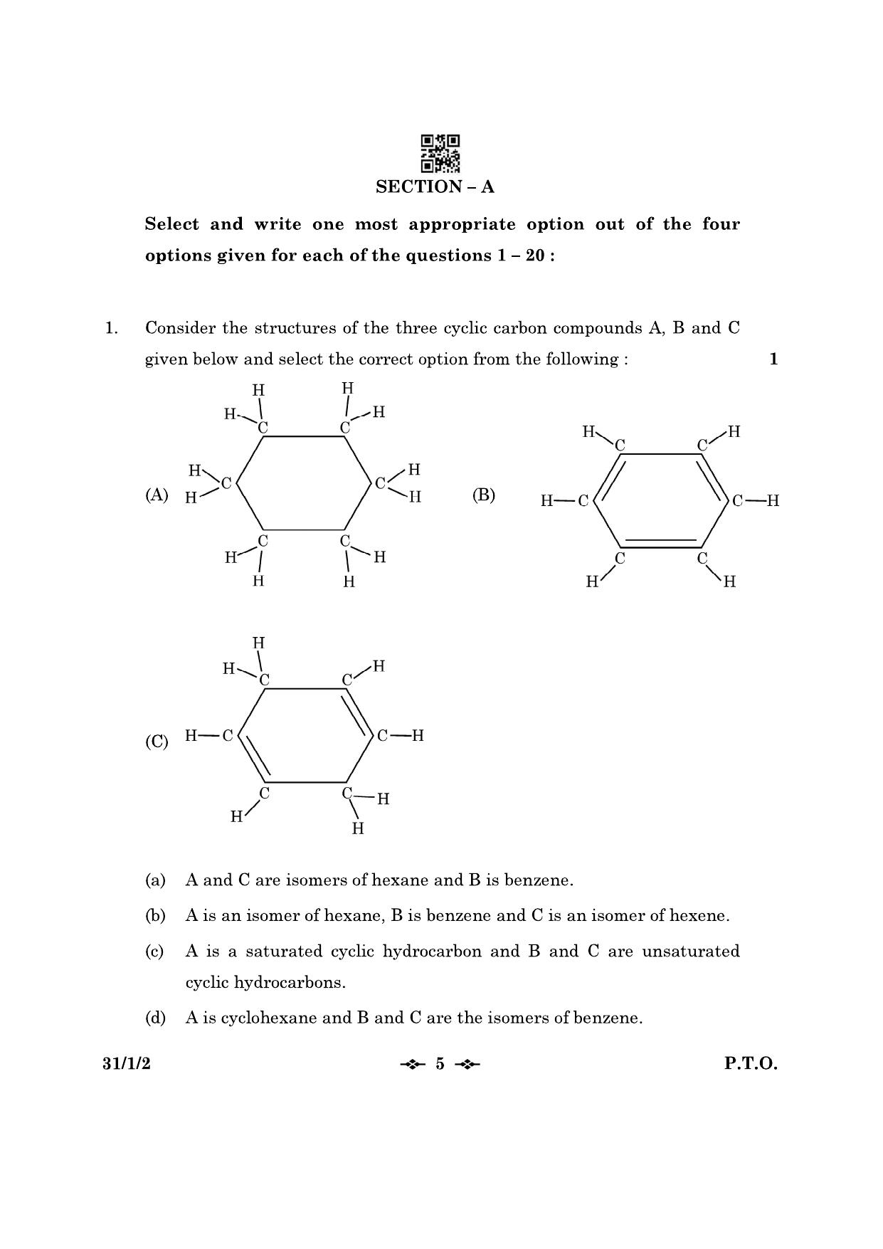 CBSE Class 10 31-1-2 Science 2023 Question Paper - Page 5