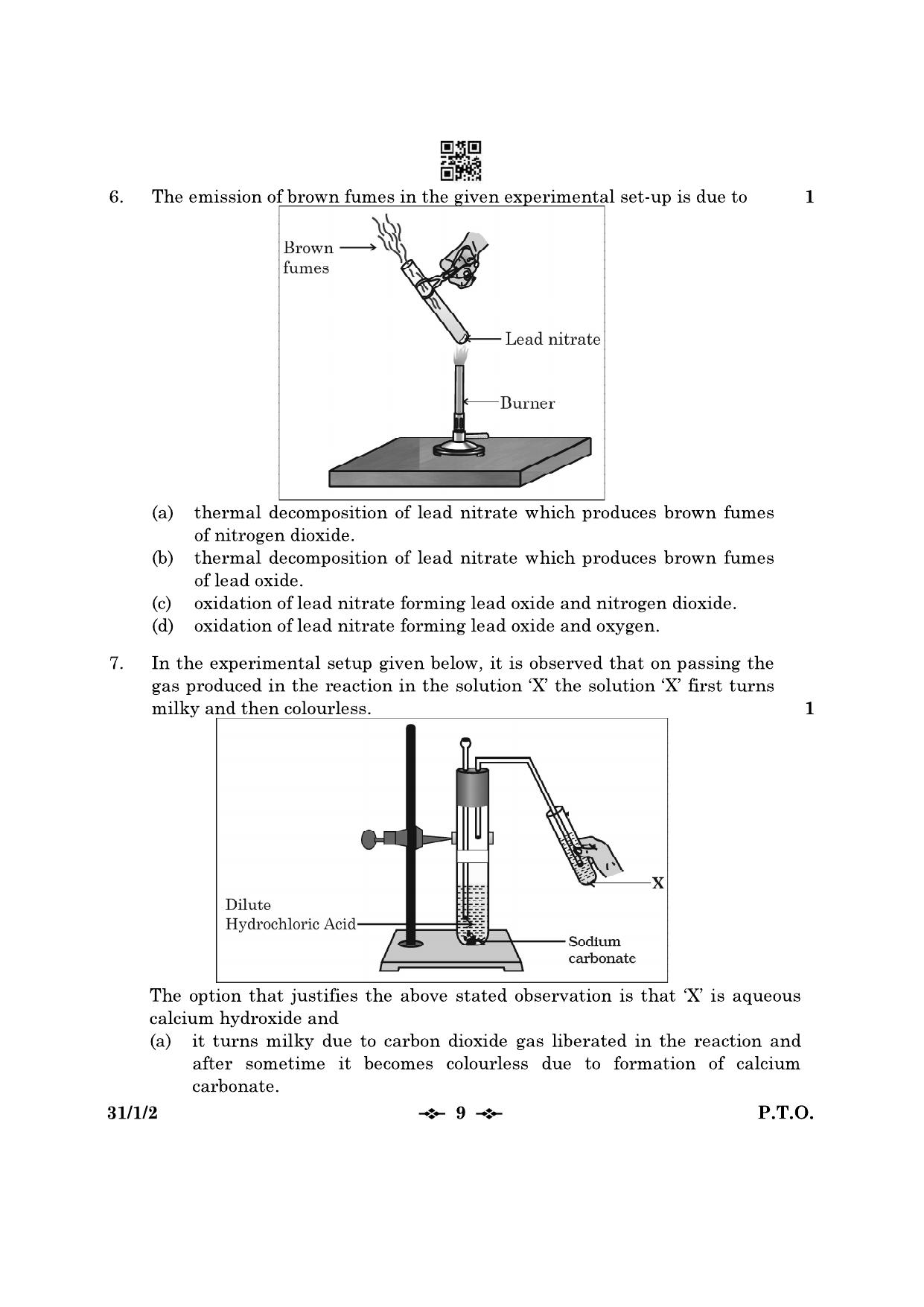 CBSE Class 10 31-1-2 Science 2023 Question Paper - Page 9