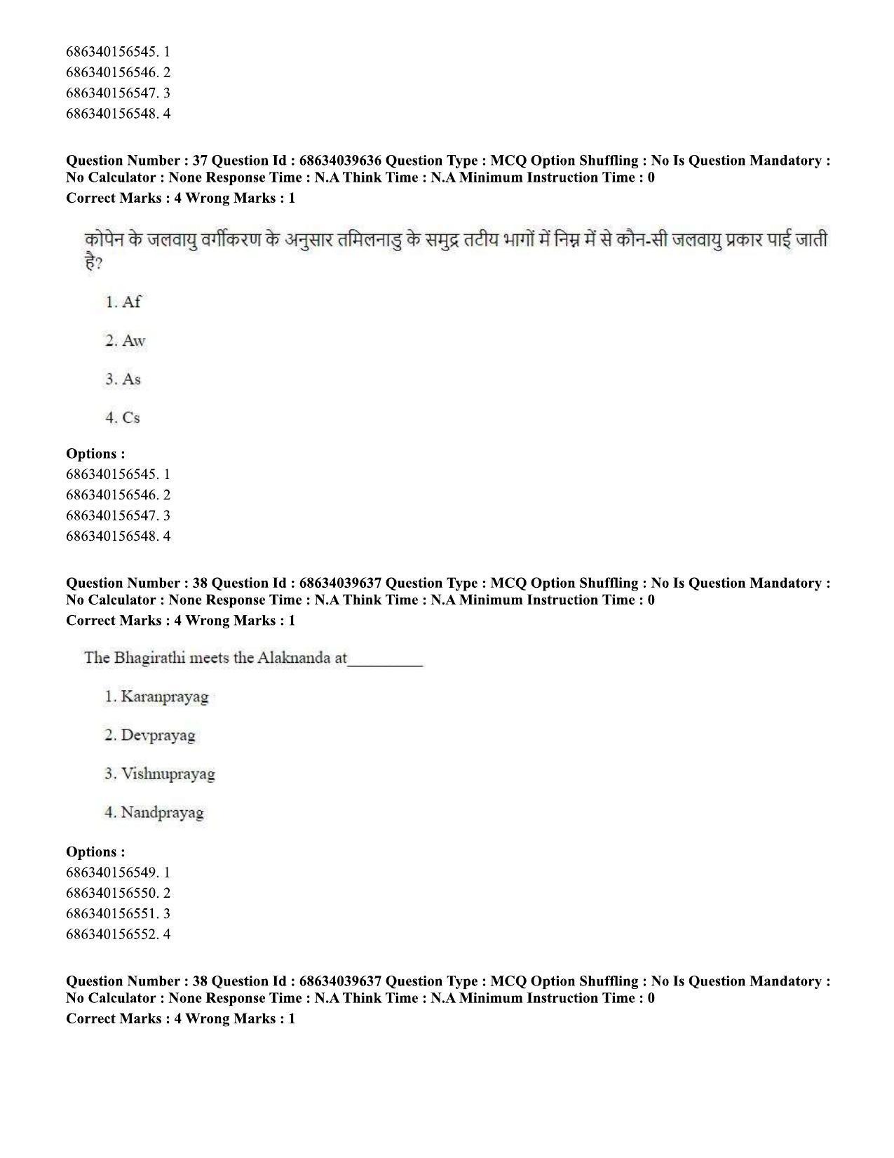 CUET PG 2023: HUQP08 – Geography (Eng) - Shift 3 (25-06-2023) Question Paper - Page 34