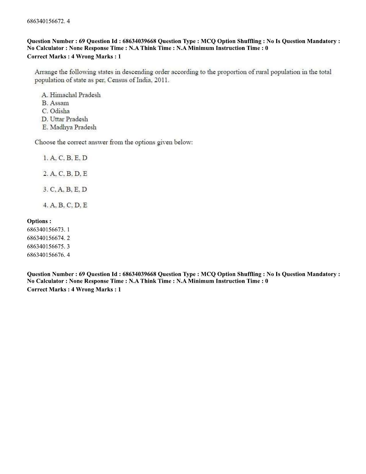 CUET PG 2023: HUQP08 – Geography (Eng) - Shift 3 (25-06-2023) Question Paper - Page 65