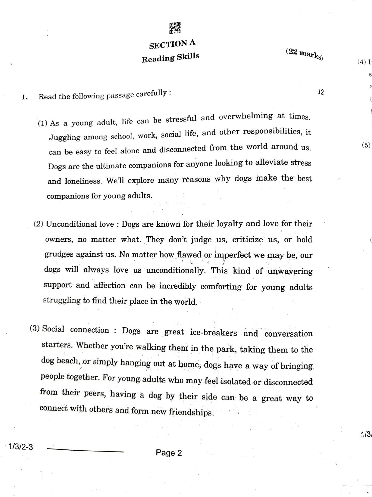 1/3/2 English Core Set 2 2024 Question Paper - Page 2