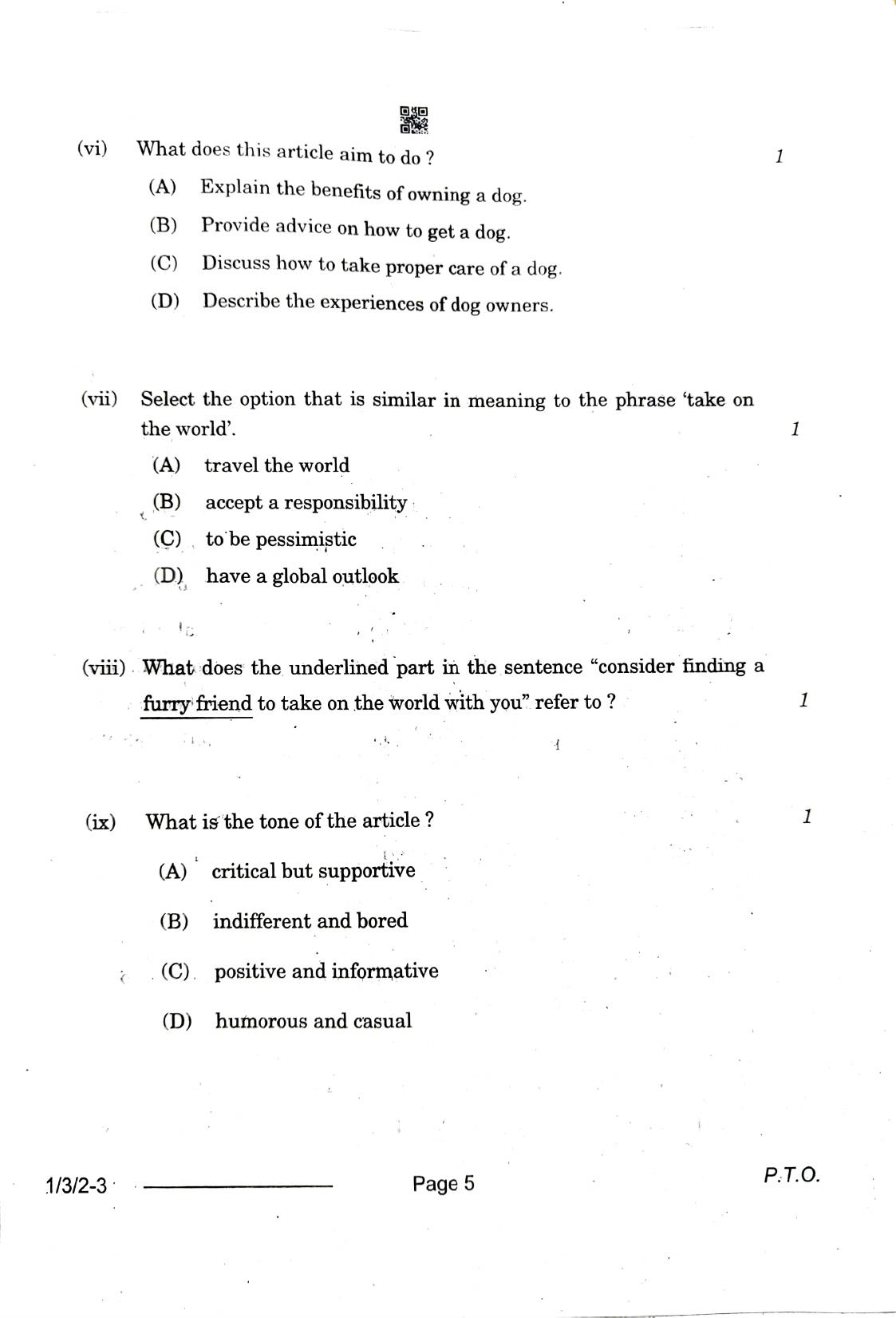 1/3/2 English Core Set 2 2024 Question Paper - Page 5
