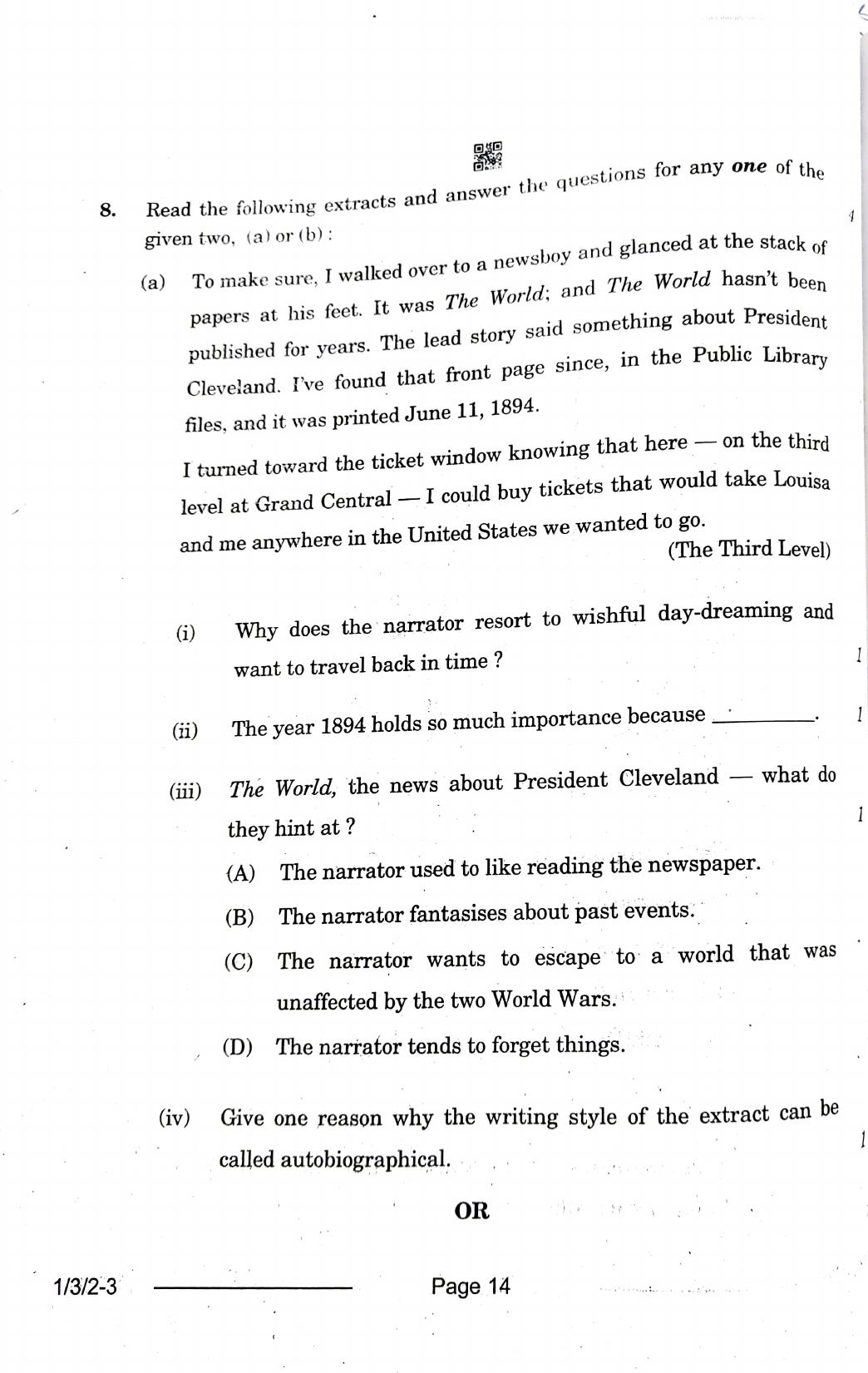 1/3/2 English Core Set 2 2024 Question Paper - Page 14
