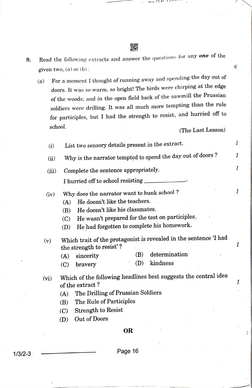 1/3/2 English Core Set 2 2024 Question Paper - Page 16