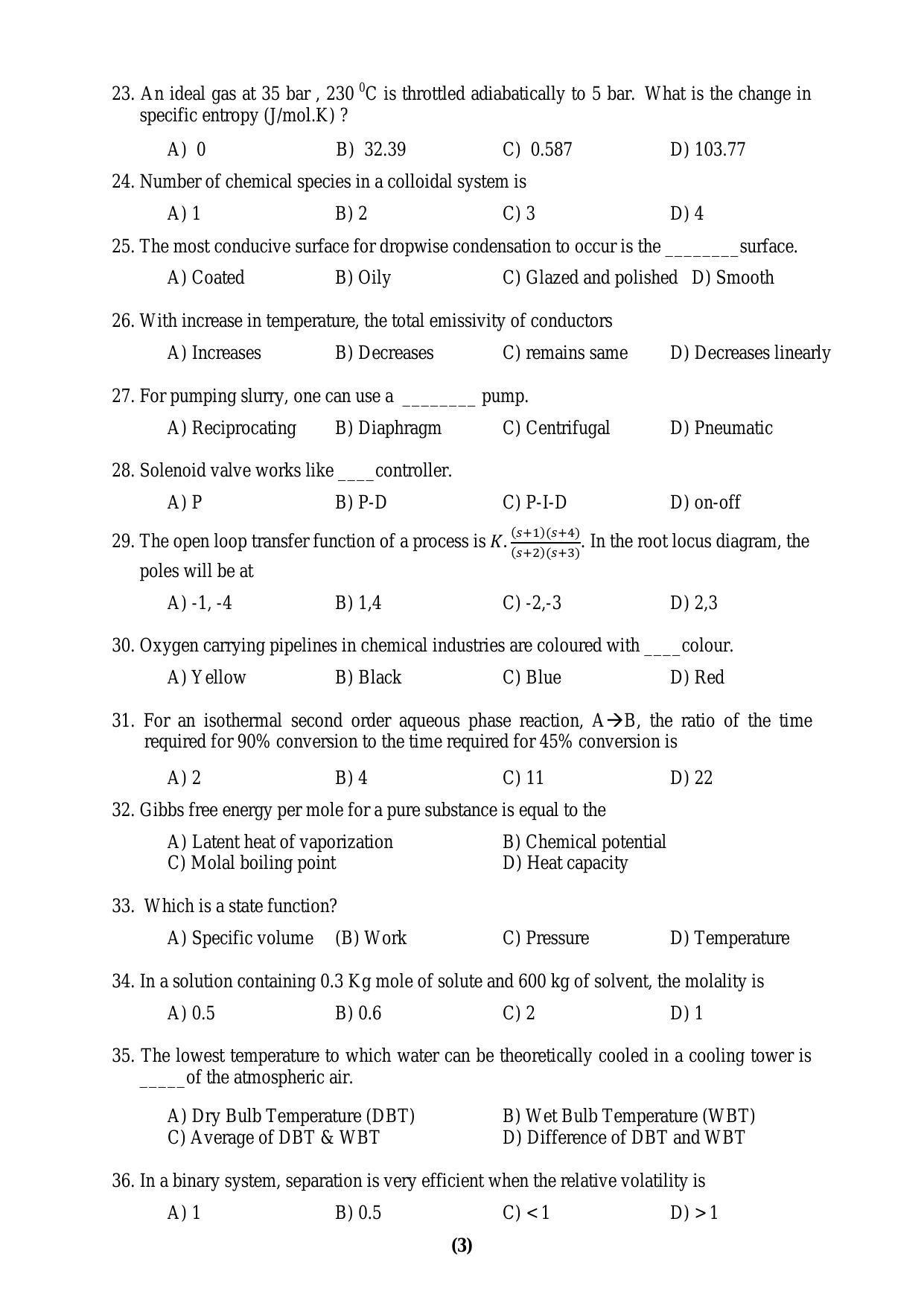 PU MPET Biotechnology Engineering 2016 Question Paper - Page 9