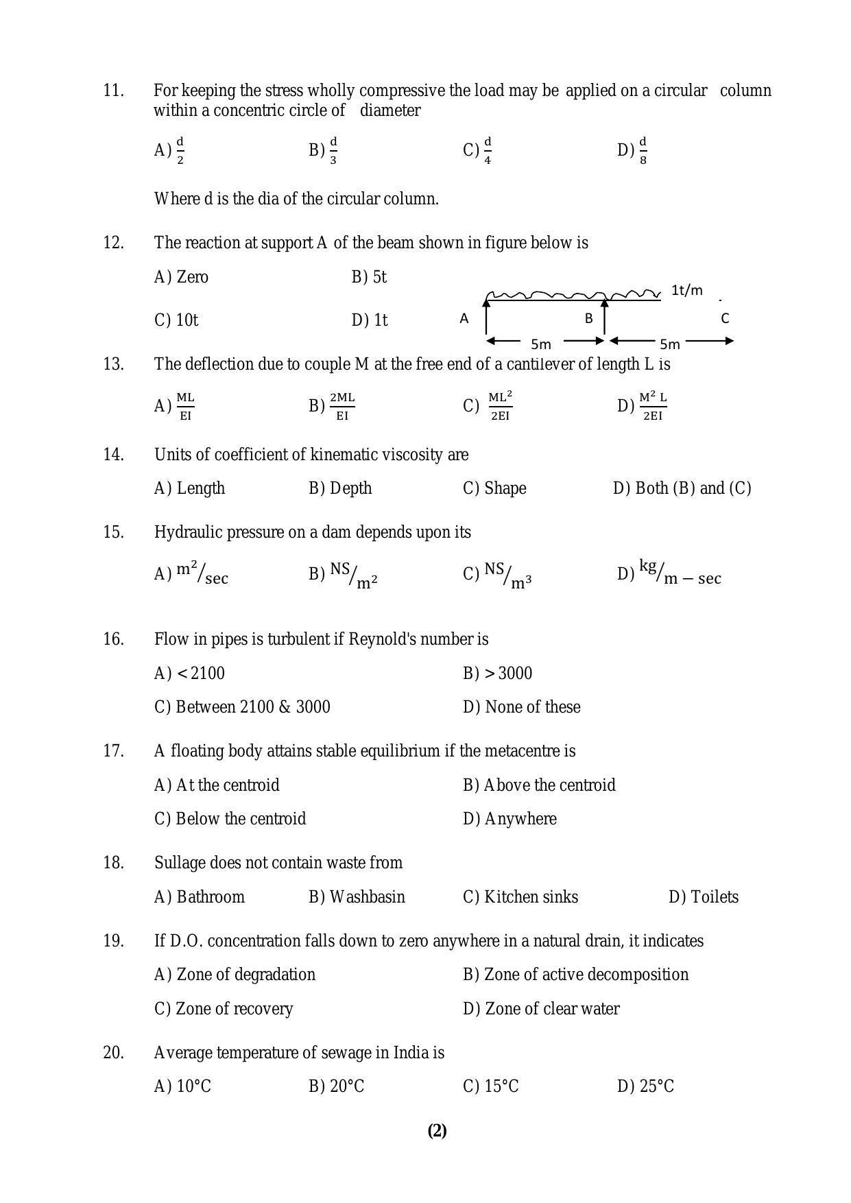 PU MPET Biotechnology Engineering 2016 Question Paper - Page 13