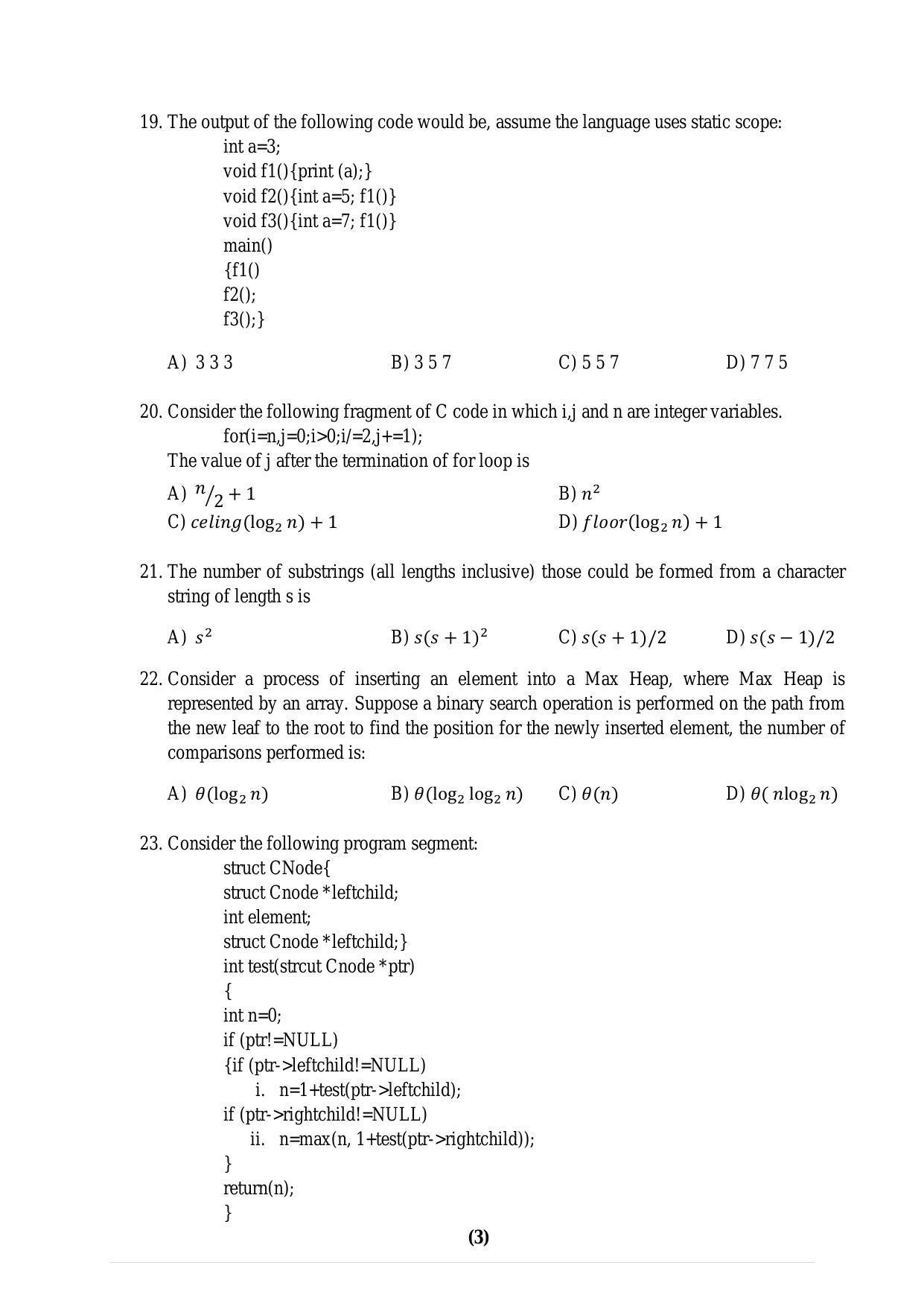 PU MPET Biotechnology Engineering 2016 Question Paper - Page 19