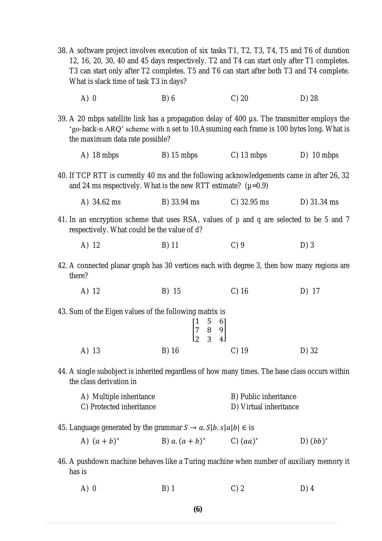 PU MPET Biotechnology Engineering 2016 Question Paper - Page 22