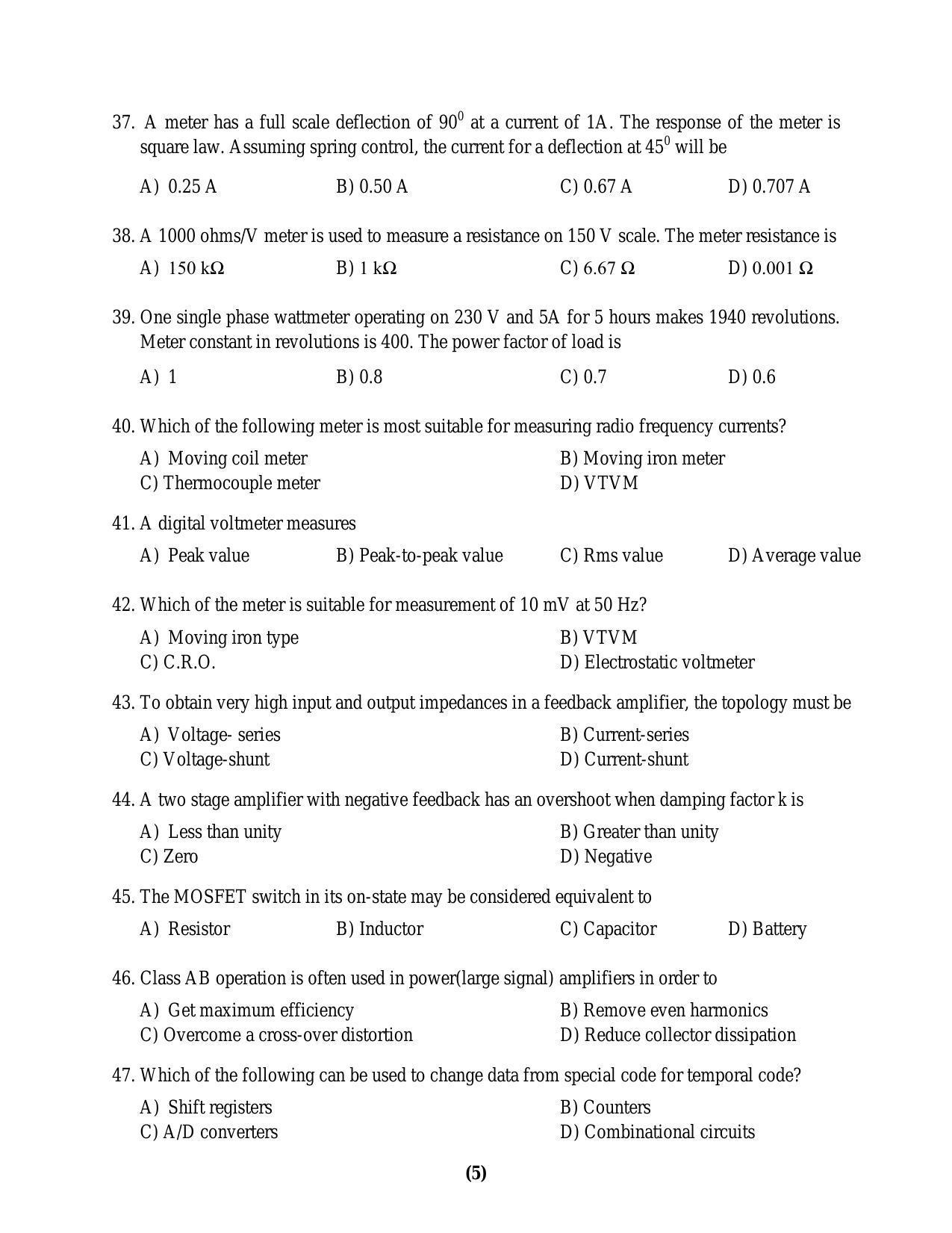 PU MPET Biotechnology Engineering 2016 Question Paper - Page 35