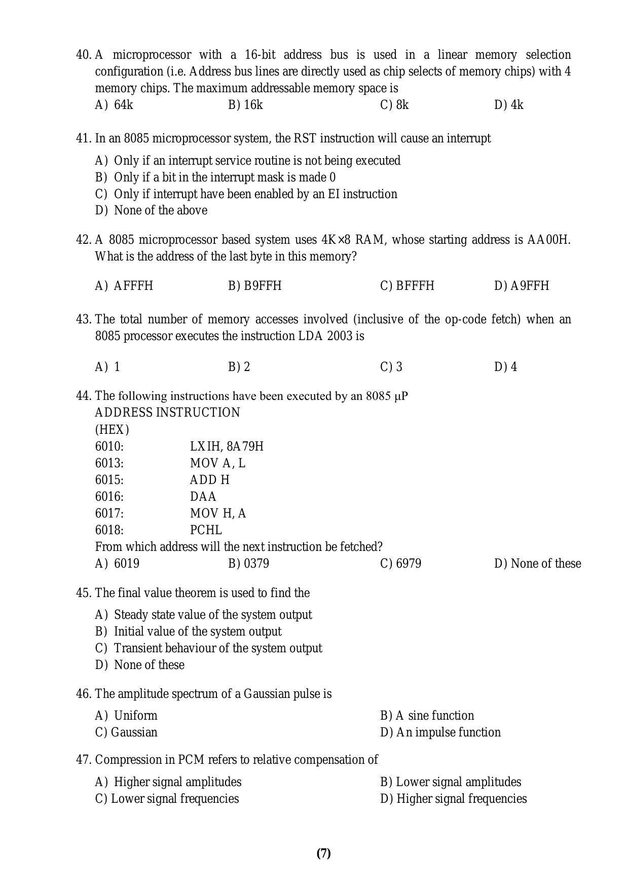 PU MPET Biotechnology Engineering 2016 Question Paper - Page 43