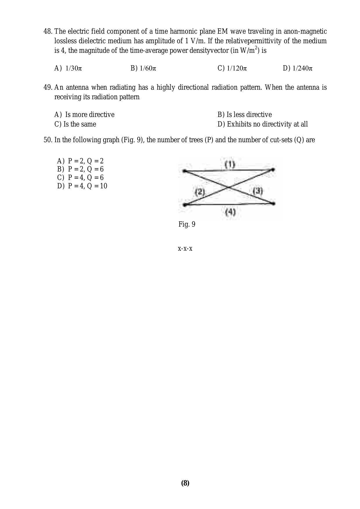 PU MPET Biotechnology Engineering 2016 Question Paper - Page 44