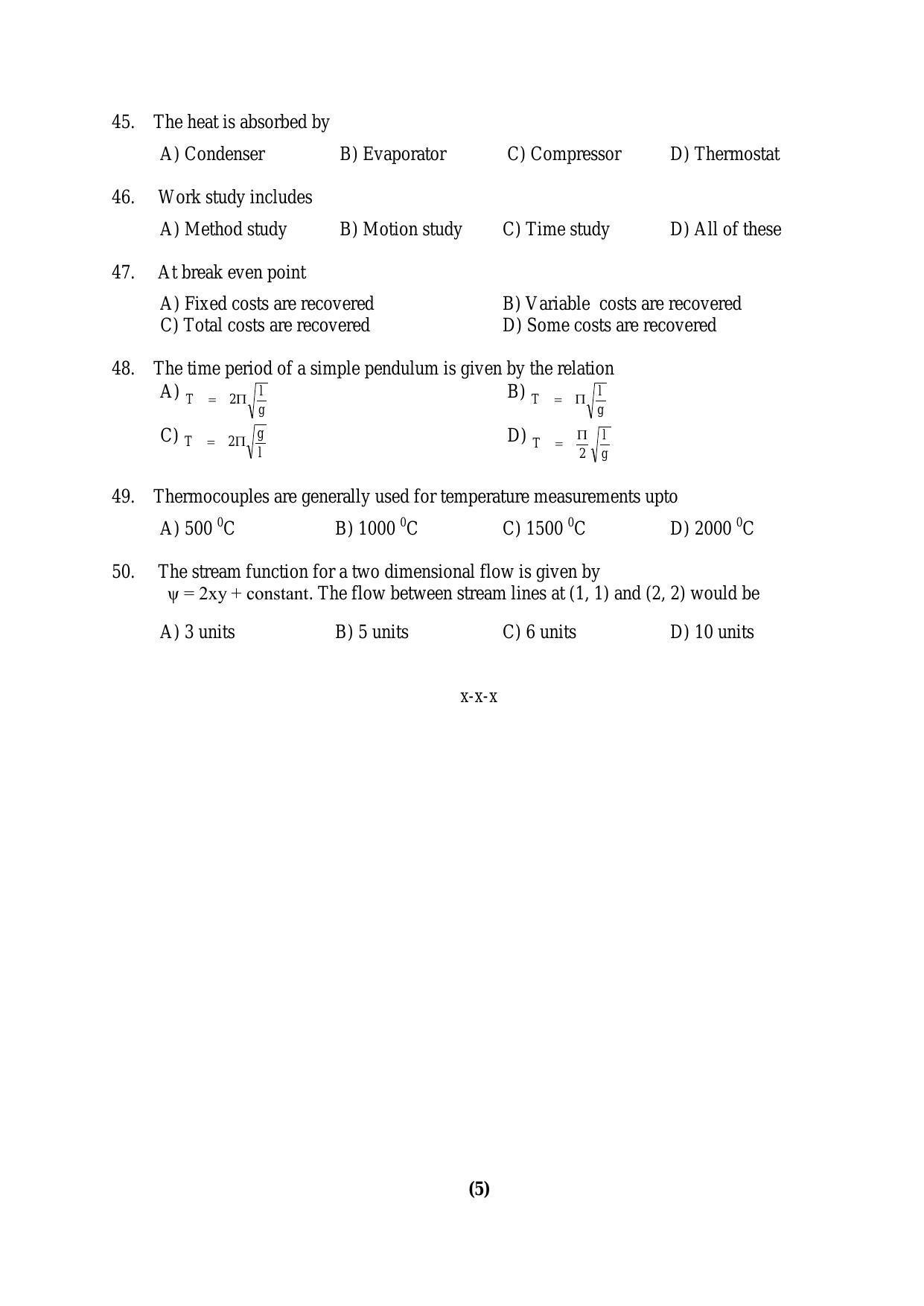 PU MPET Biotechnology Engineering 2016 Question Paper - Page 55