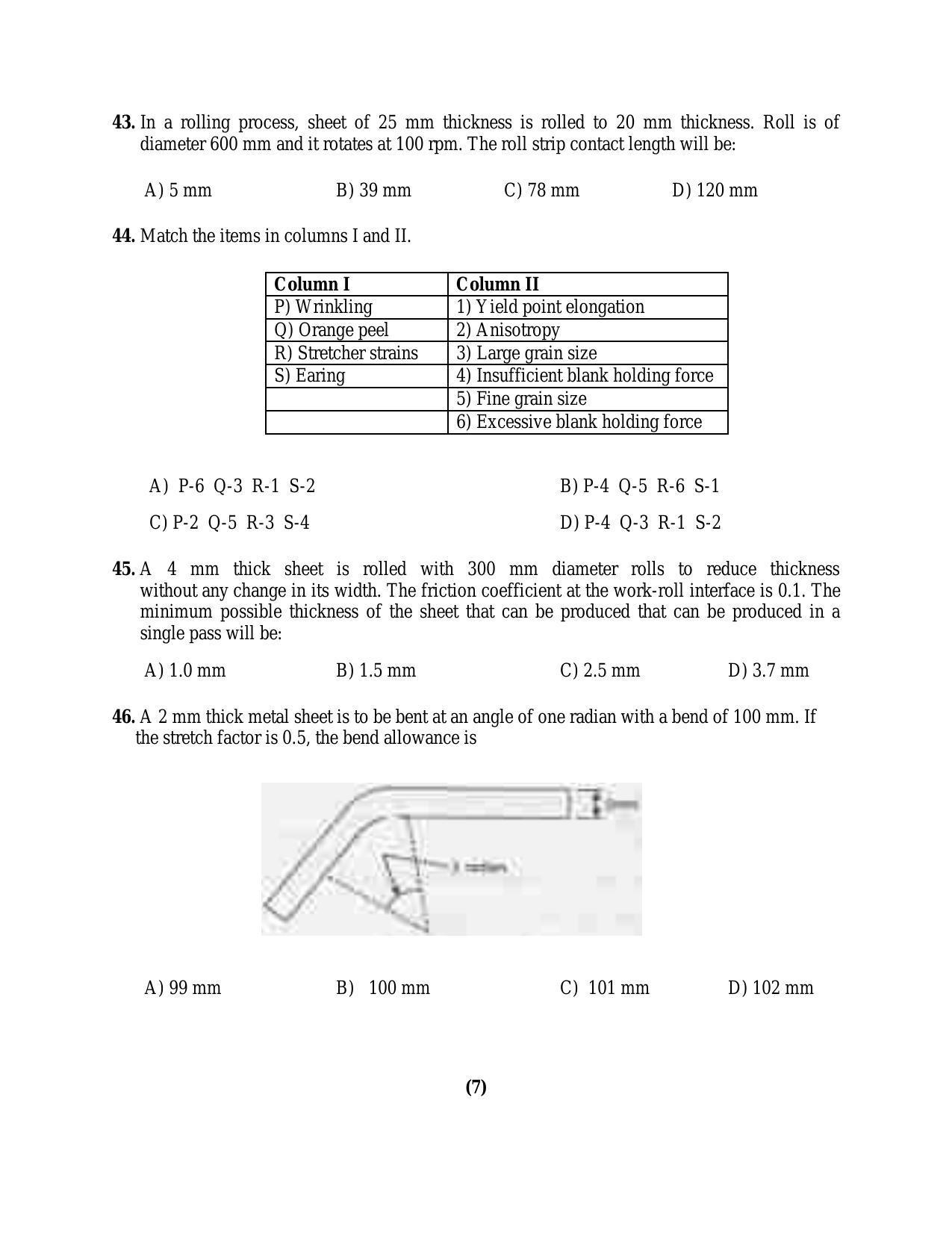 PU MPET Biotechnology Engineering 2016 Question Paper - Page 62