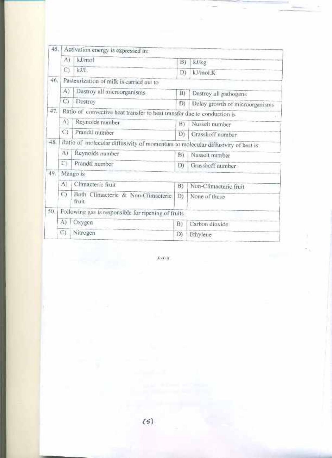 PU MPET Biotechnology Engineering 2016 Question Paper - Page 69