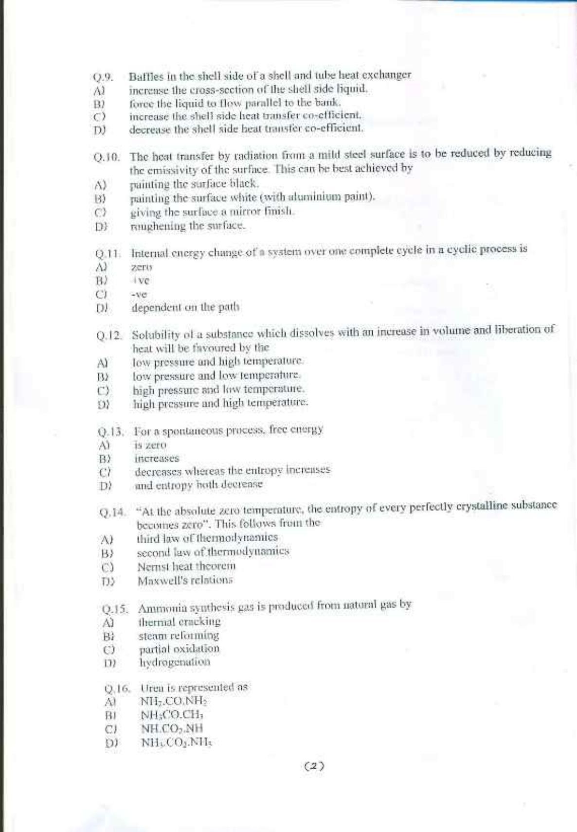 PU MPET Biotechnology Engineering 2016 Question Paper - Page 72