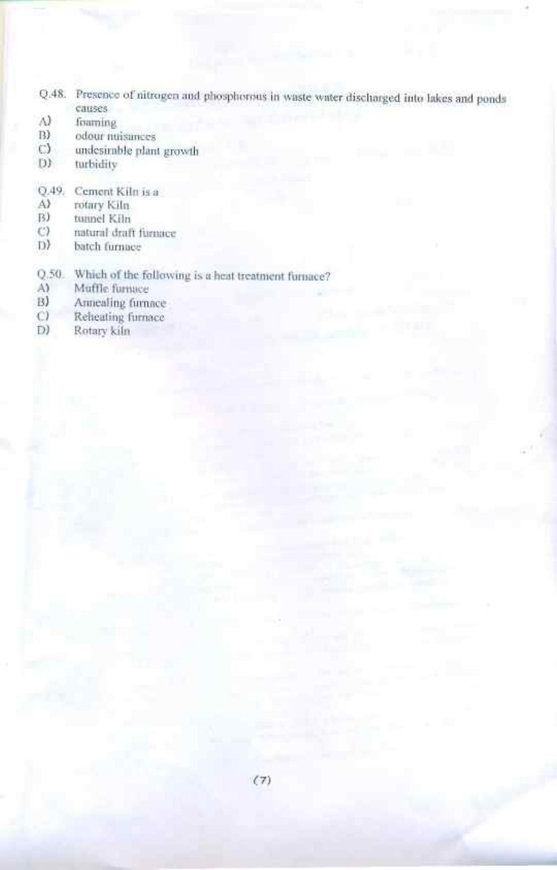 PU MPET Biotechnology Engineering 2016 Question Paper - Page 77