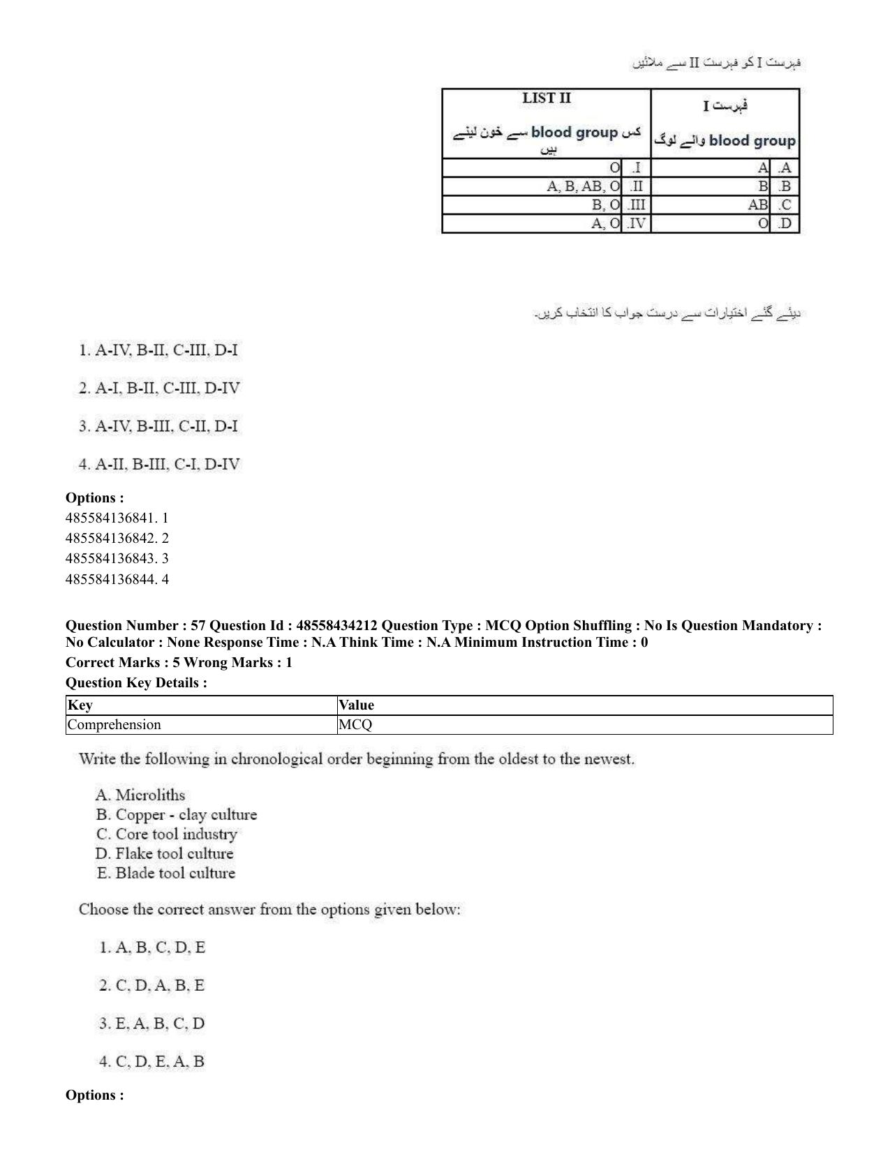 CUET 2023 English Urdu Shift 3 Question Paper - 18 June 2023 - Page 45