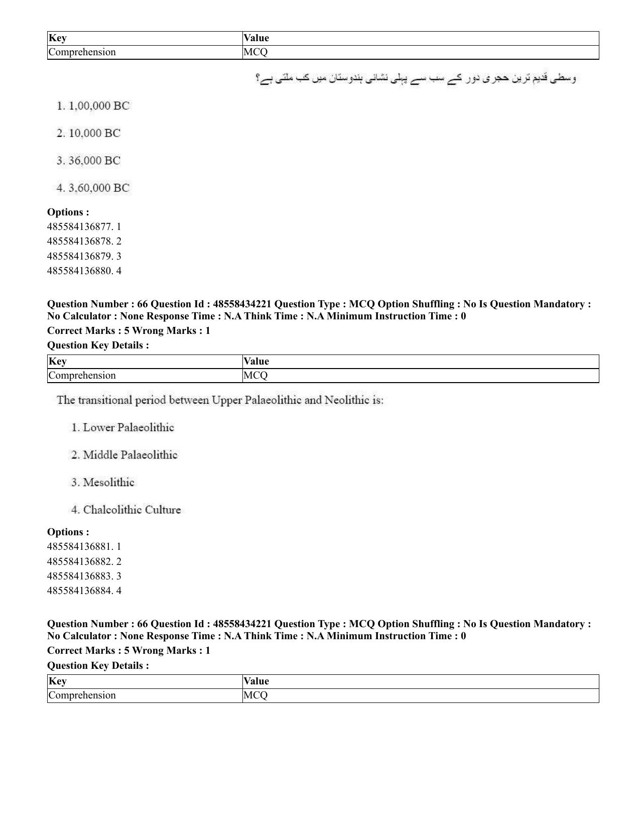 CUET 2023 English Urdu Shift 3 Question Paper - 18 June 2023 - Page 54