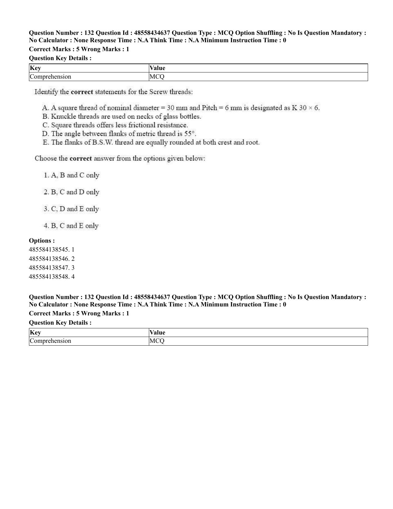 CUET 2023 English Urdu Shift 3 Question Paper - 18 June 2023 - Page 131