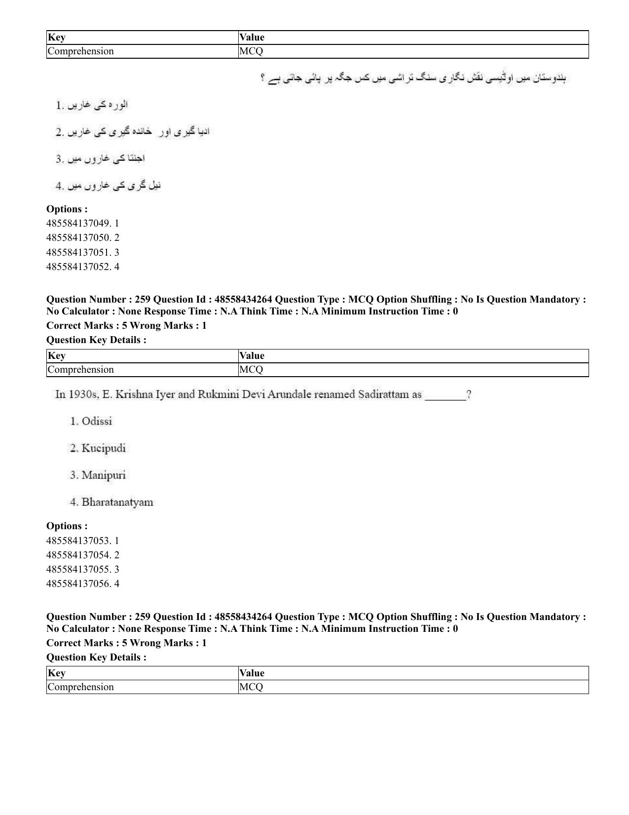 CUET 2023 English Urdu Shift 3 Question Paper - 18 June 2023 - Page 233