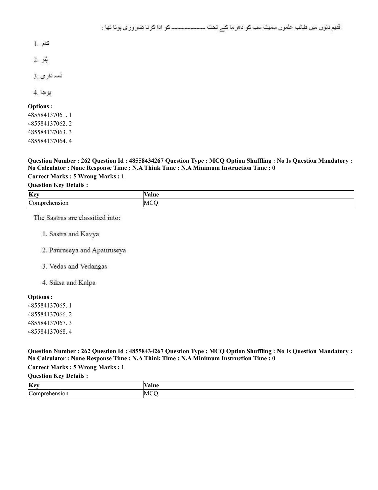 CUET 2023 English Urdu Shift 3 Question Paper - 18 June 2023 - Page 236