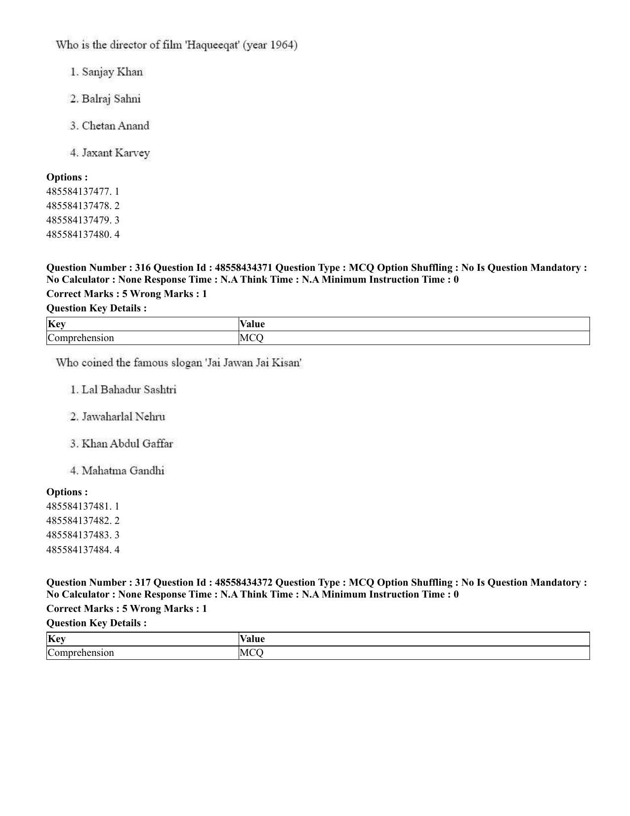 CUET 2023 English Urdu Shift 3 Question Paper - 18 June 2023 - Page 293